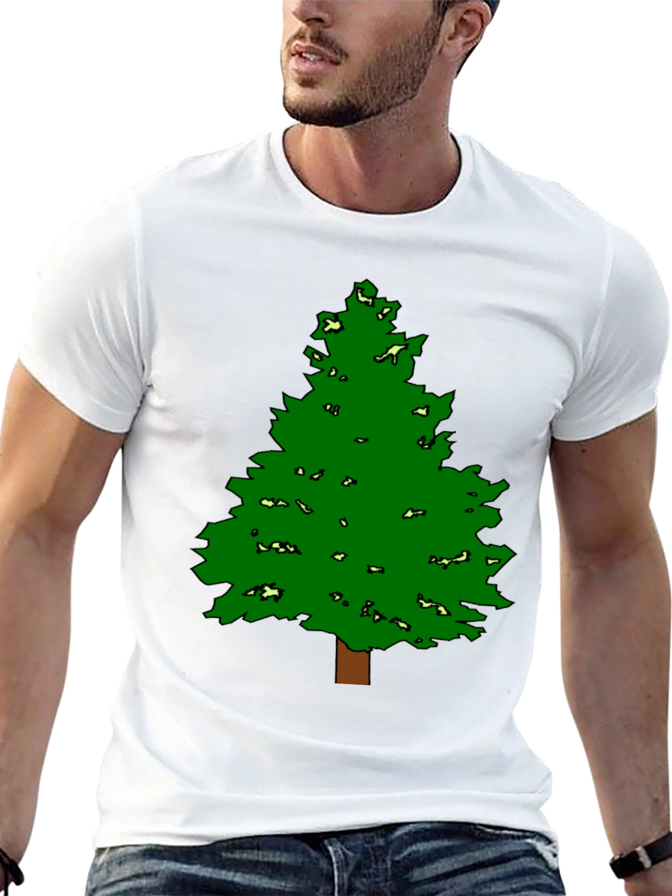 Fun Tree Graphic Tee - Black Cotton Blend