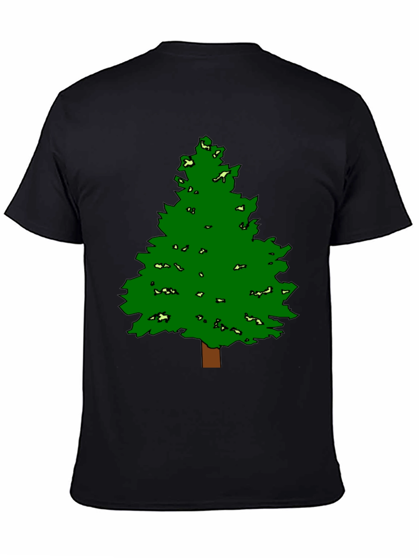 Fun Tree Graphic Tee - Black Cotton Blend