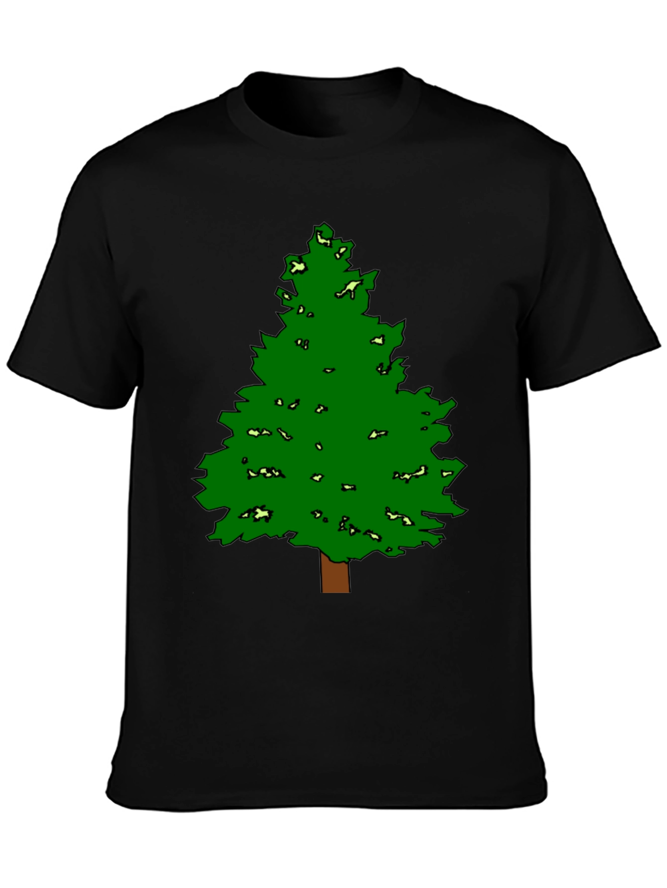 Fun Tree Graphic Tee - Black Cotton Blend