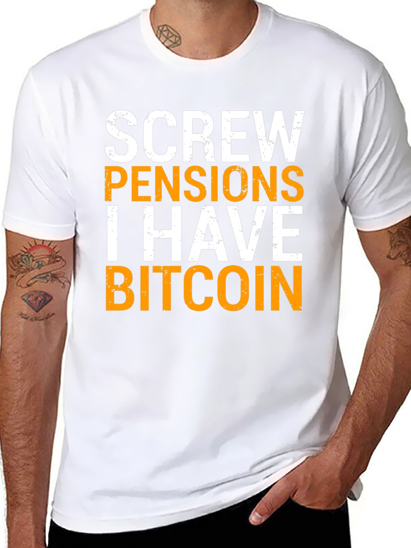 Screw Pensions I Have Bitcoin Graphic Tee
