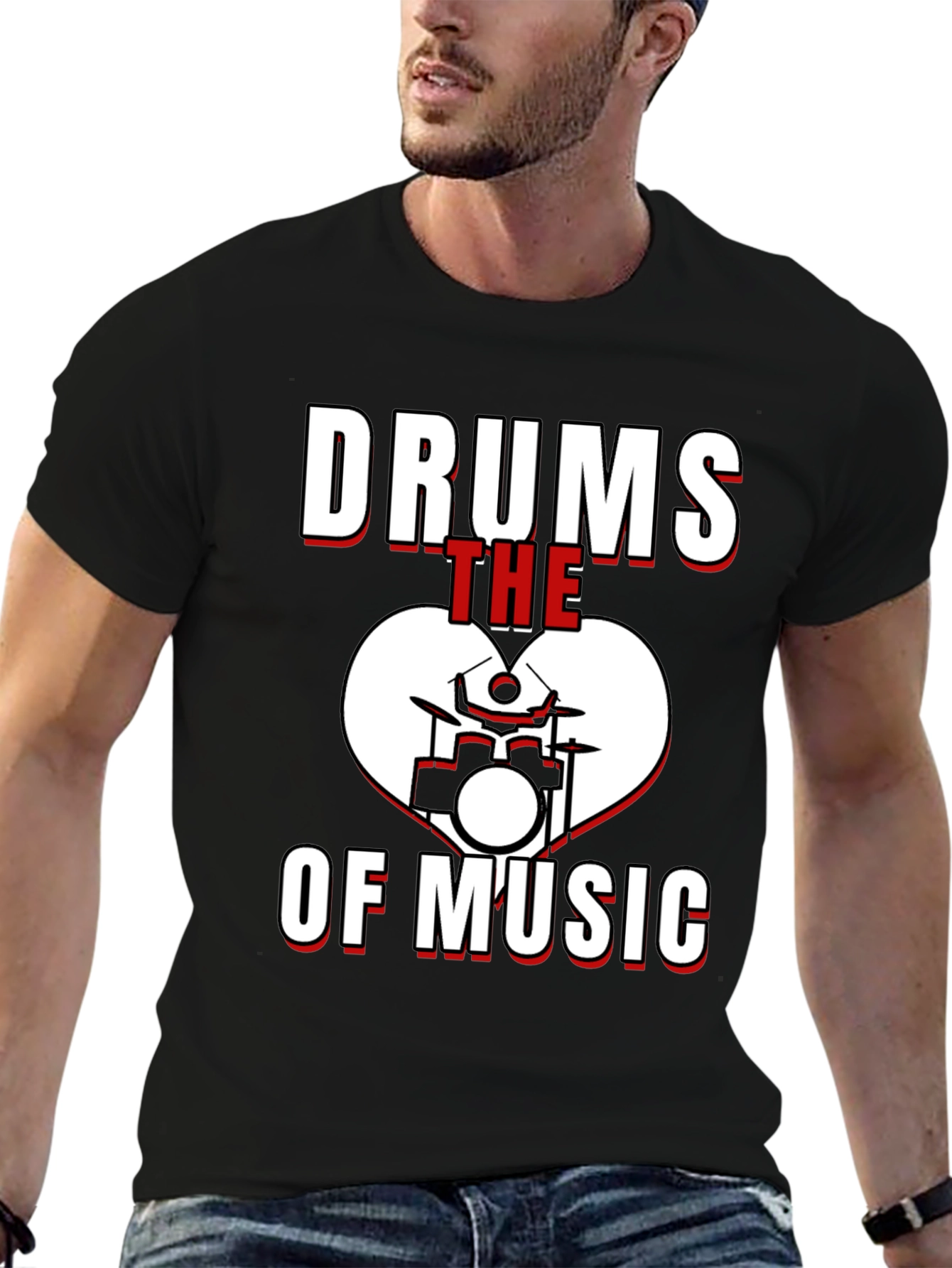 Drums The Heart Of Music Graphic T-Shirt