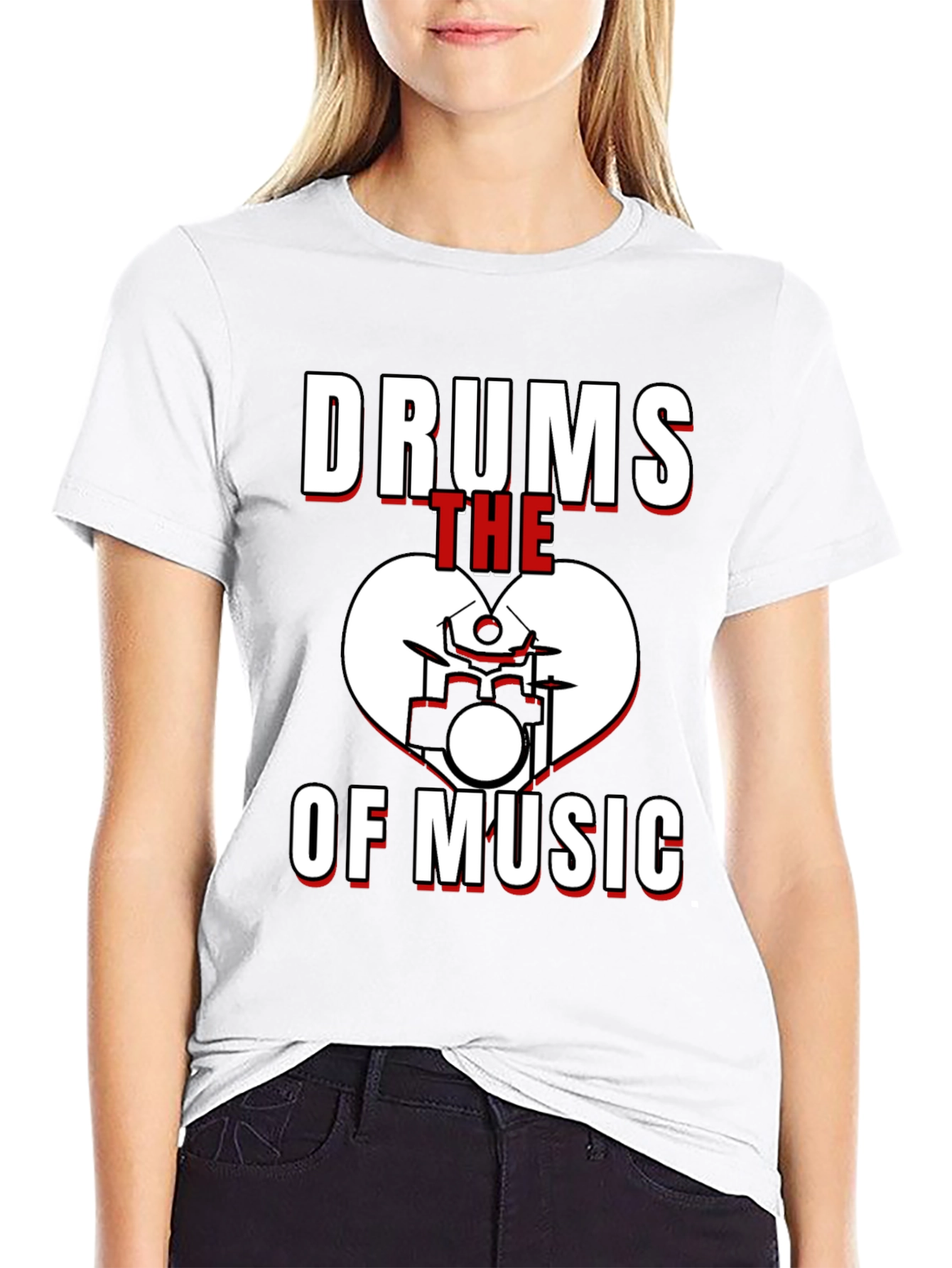 Drums The Heart Of Music Graphic T-Shirt