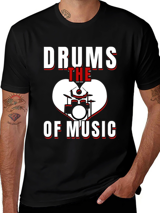 Drums The Heart Of Music Graphic T-Shirt