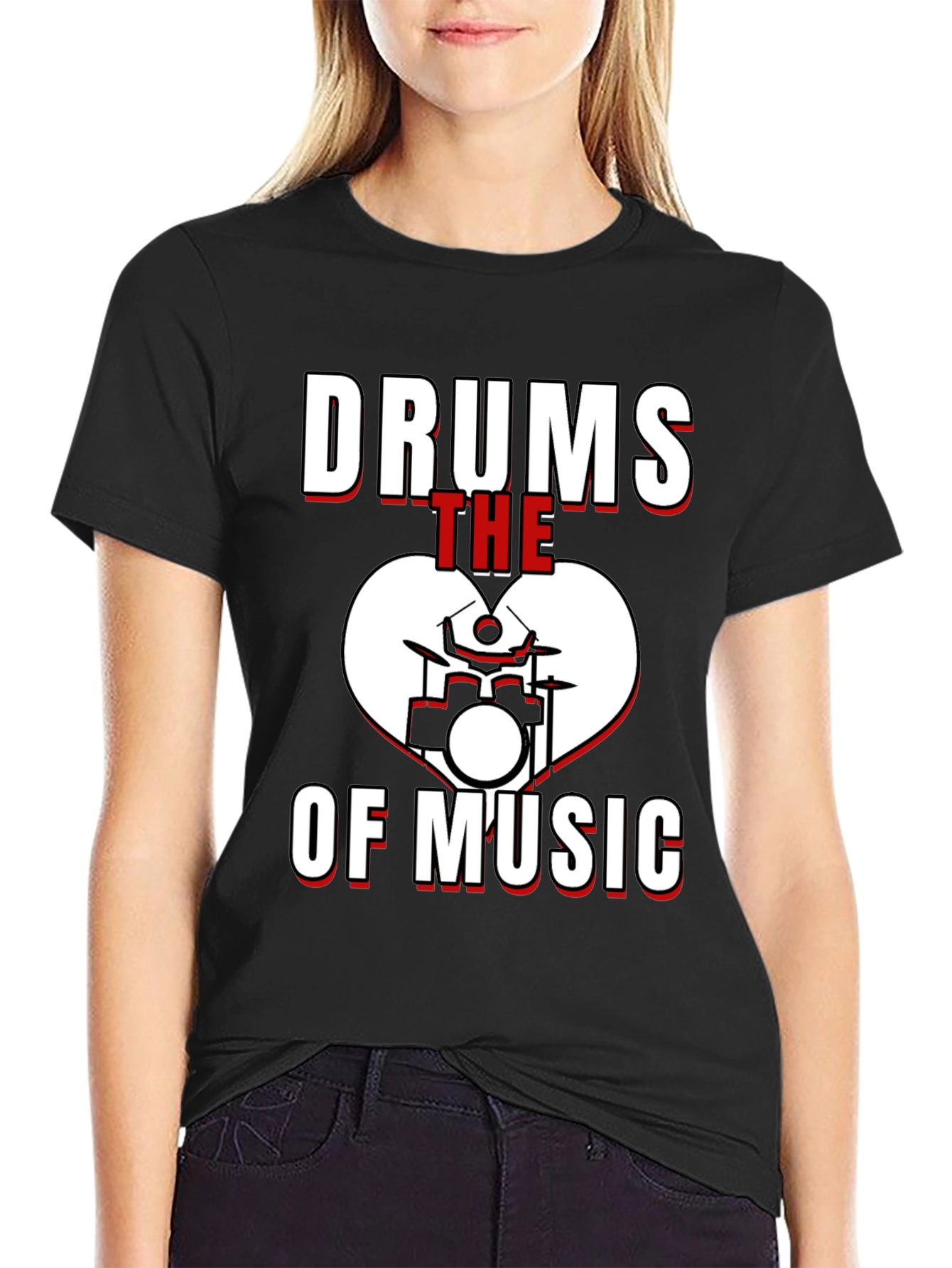 Drums The Heart Of Music Graphic T-Shirt