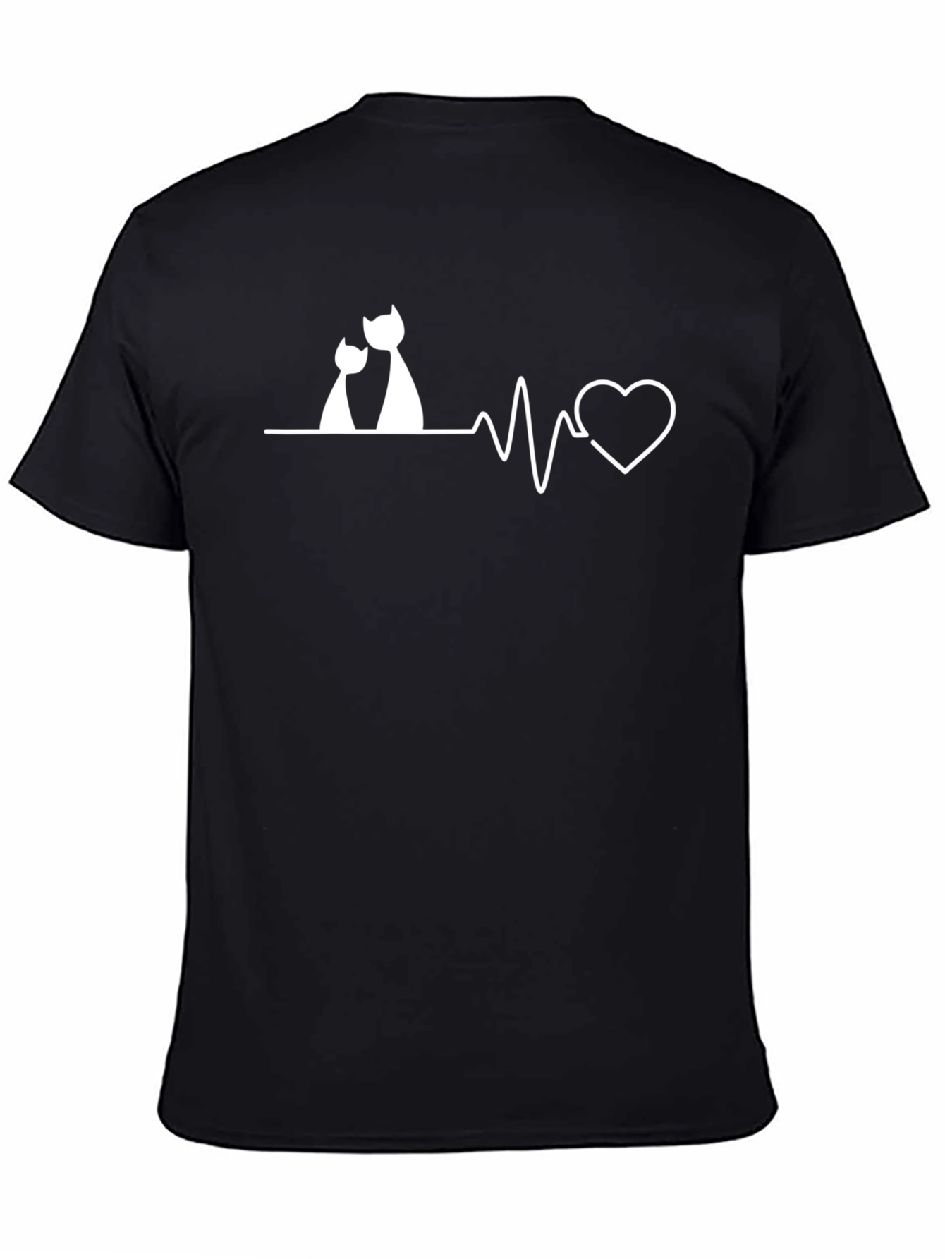 Cat Heartbeat T-Shirt - Love Cats!