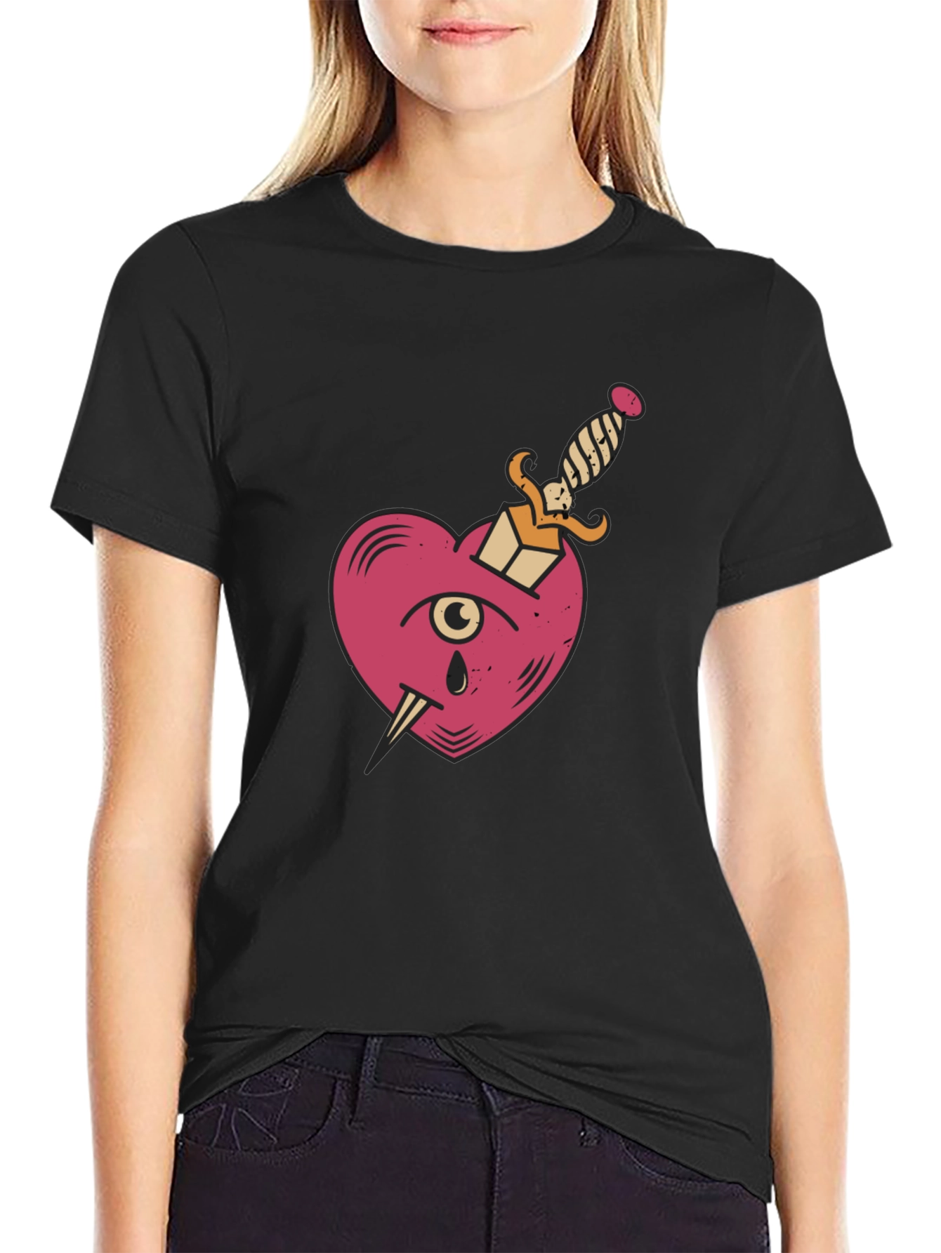 Heart Dagger Graphic Tee