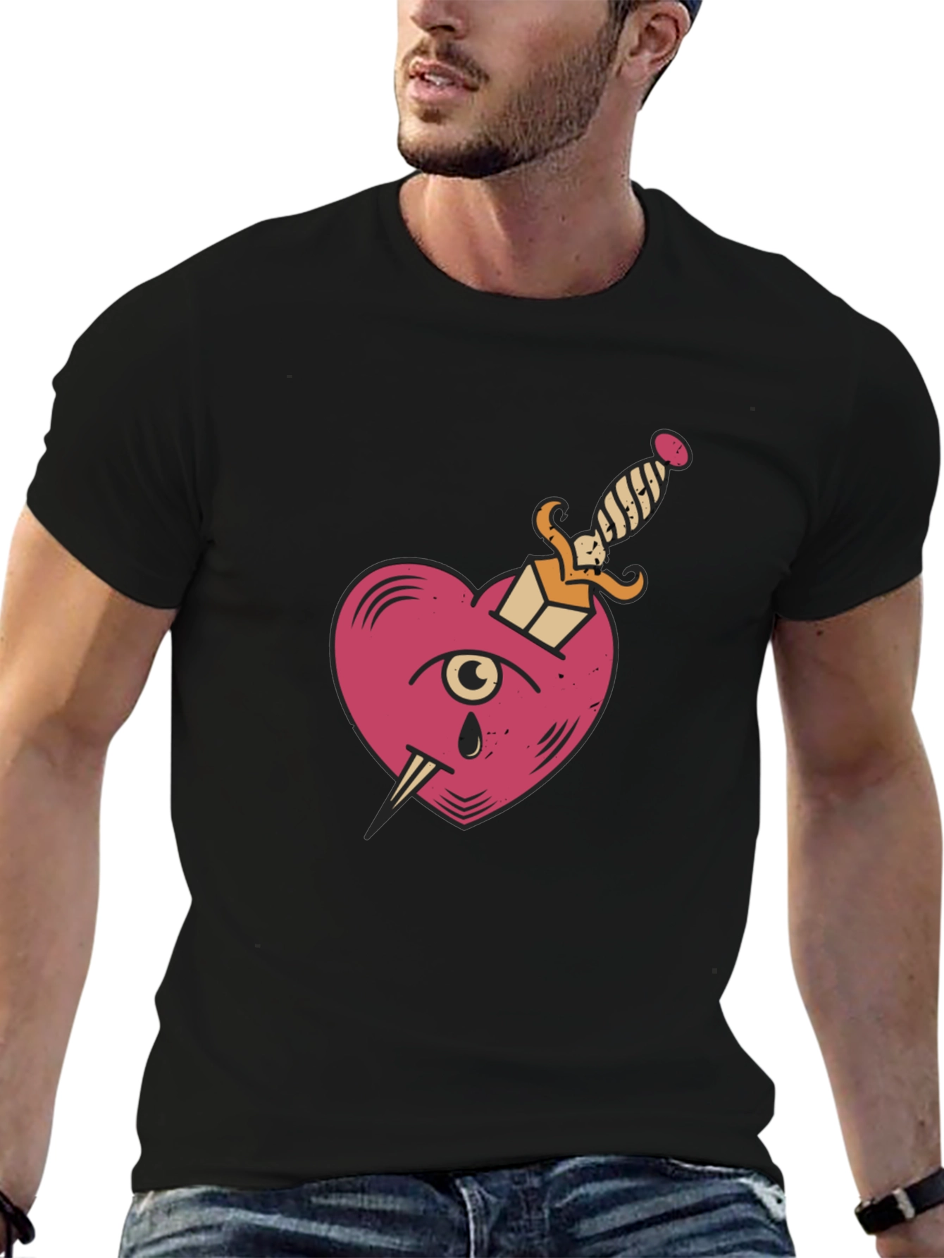 Heart Dagger Graphic Tee
