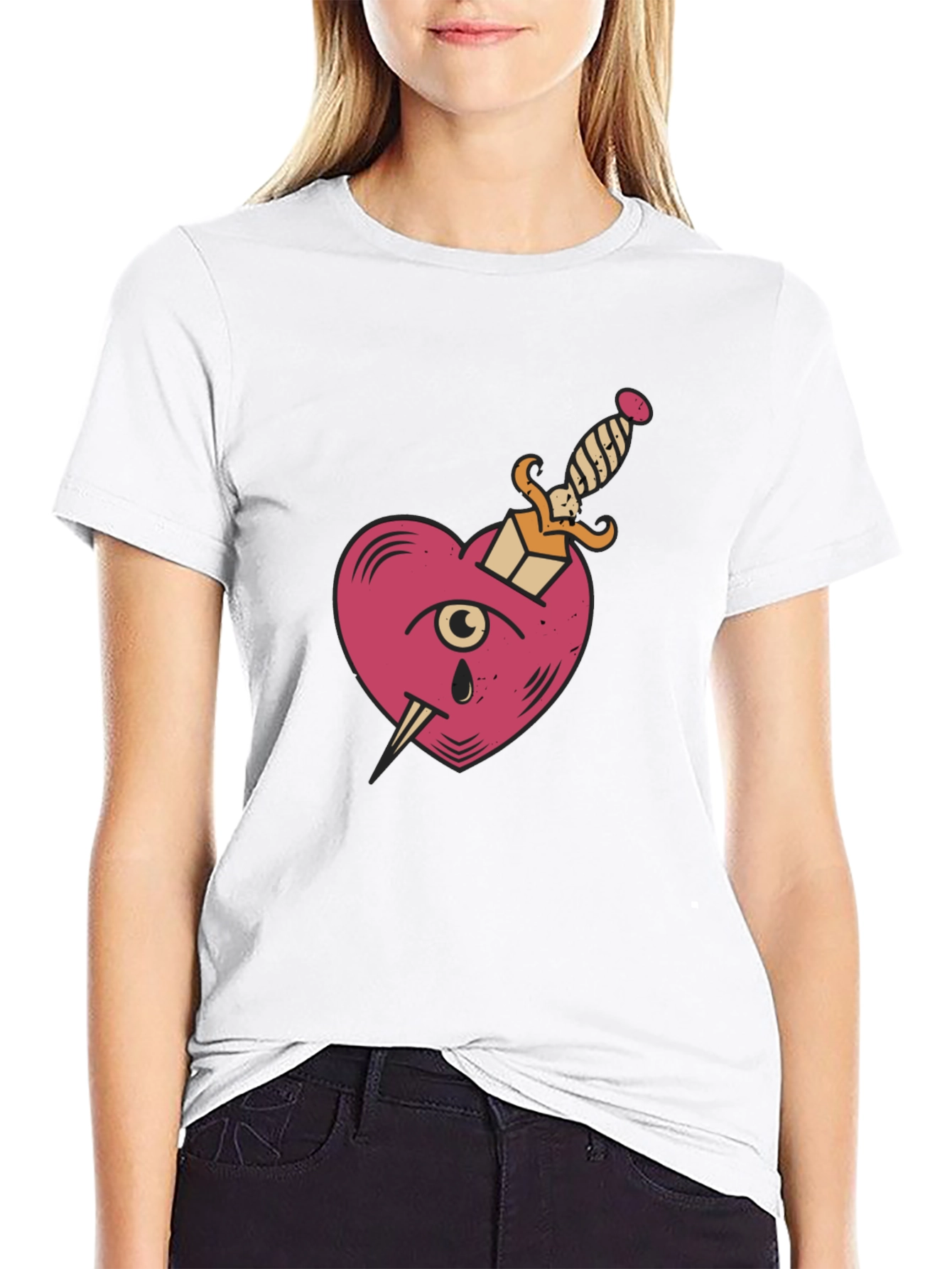 Heart Dagger Graphic Tee