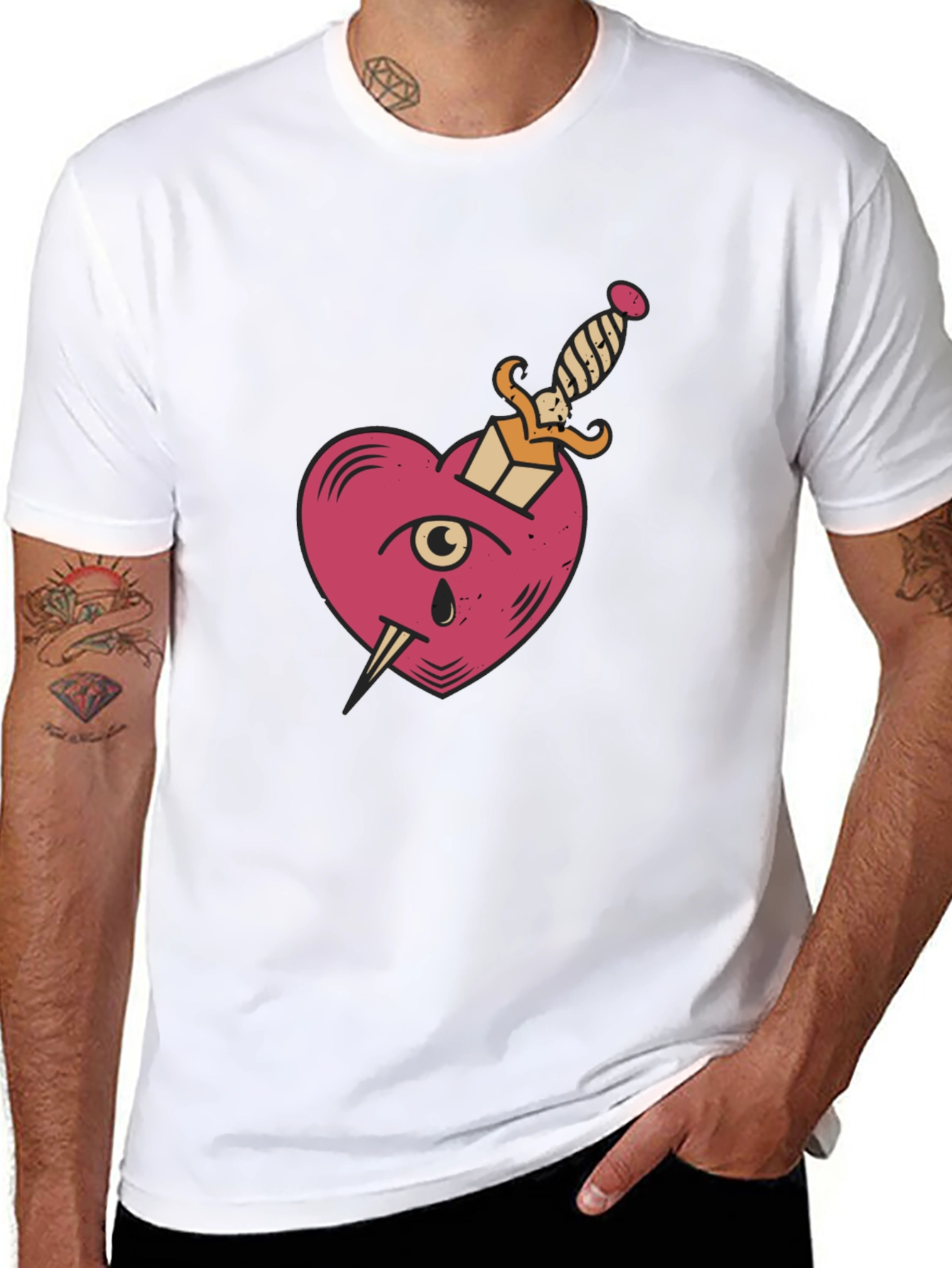 Heart Dagger Graphic Tee
