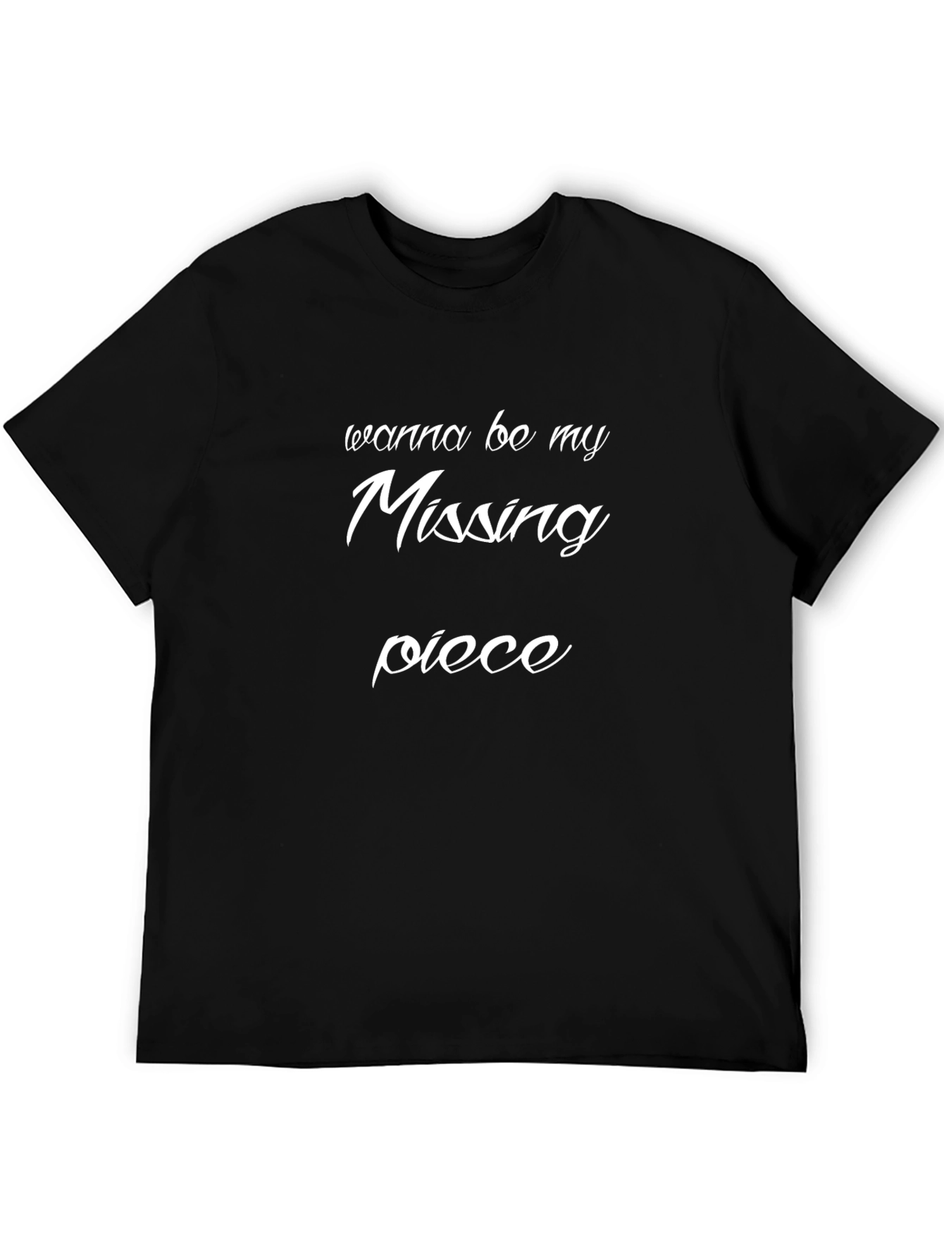 Missing Piece Graphic Tee - Black Cotton Comfort