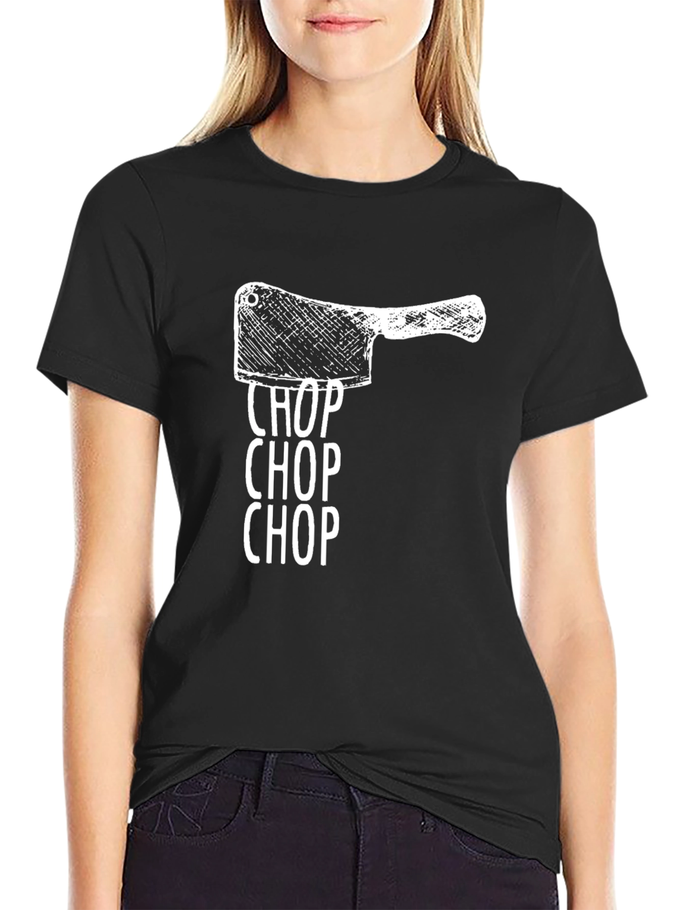 Chop Chop Meat Cleaver Graphic T-Shirt