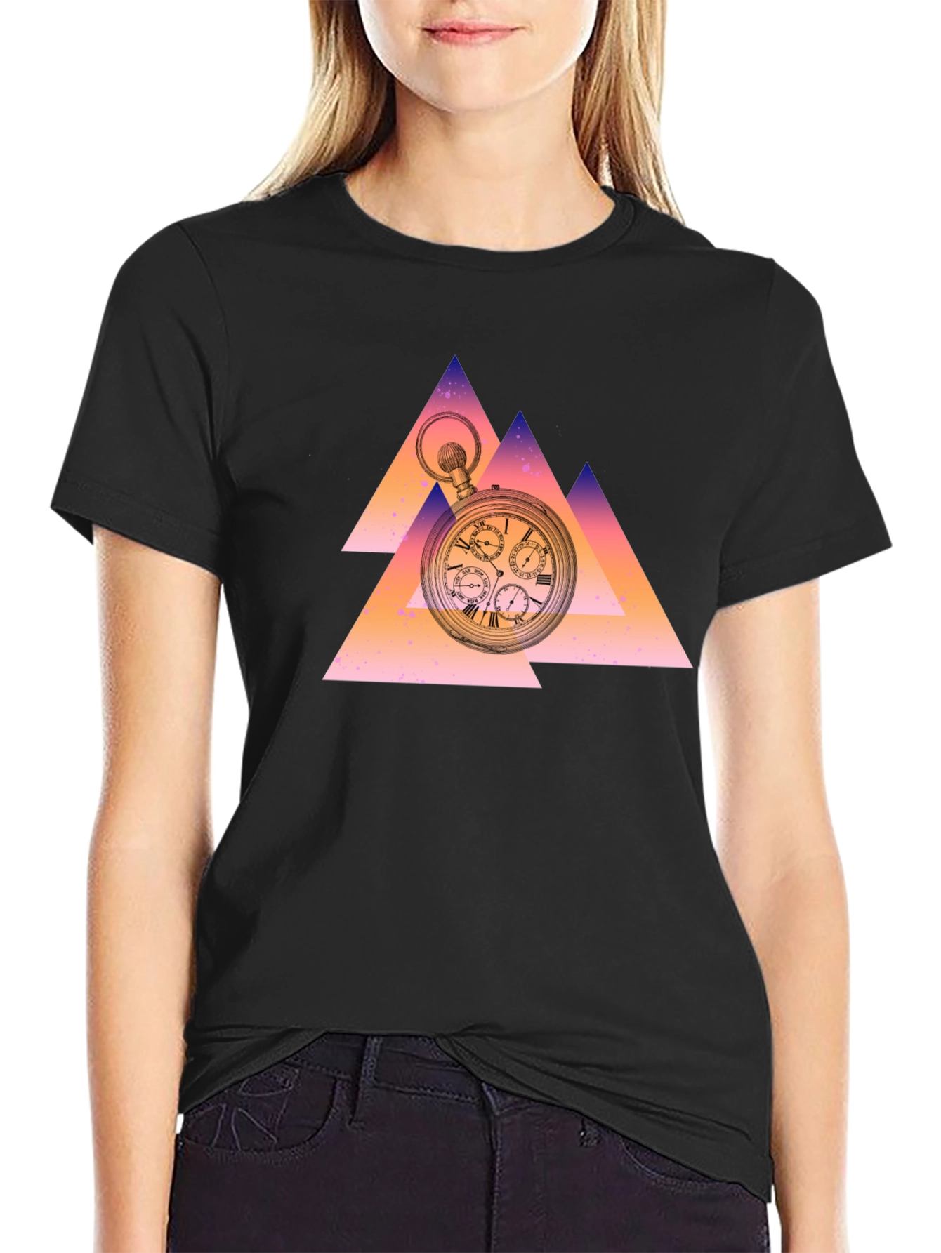 Pocket Watch Geometric T-Shirt