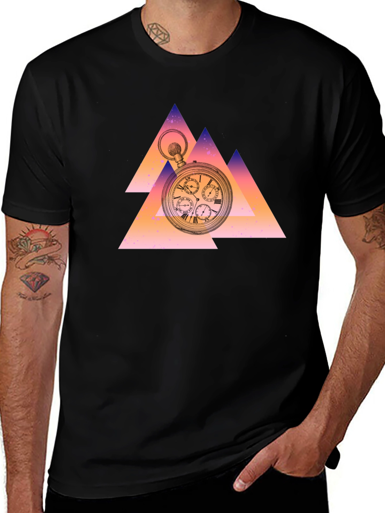 Pocket Watch Geometric T-Shirt