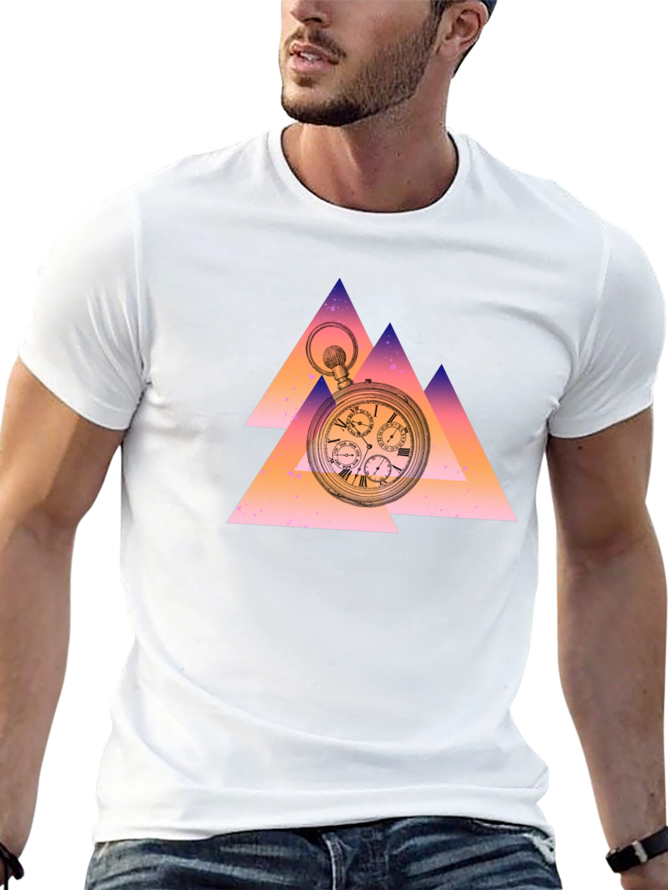 Pocket Watch Geometric T-Shirt