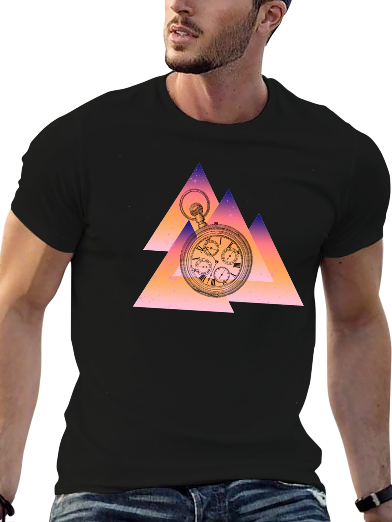 Pocket Watch Geometric T-Shirt