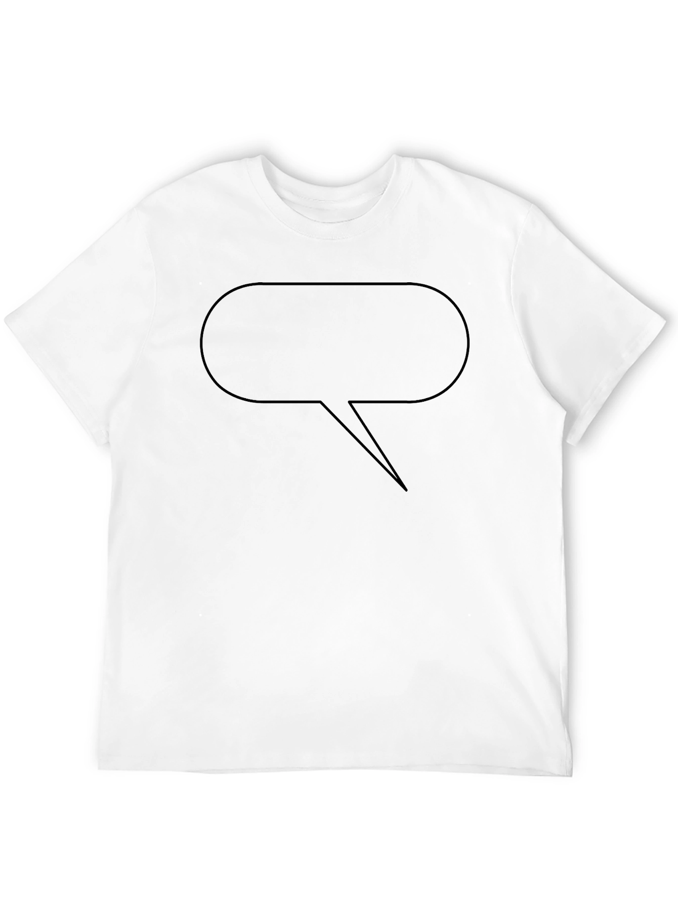 Black T-Shirt with Speech Bubble Design