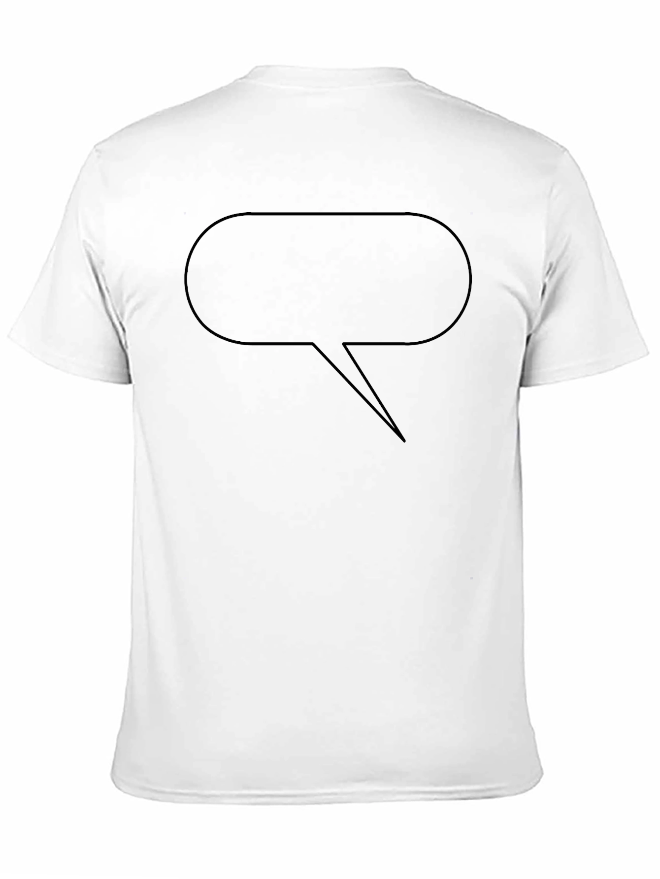 Black T-Shirt with Speech Bubble Design