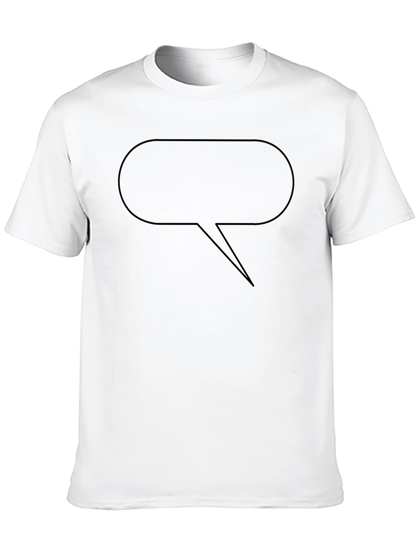 Black T-Shirt with Speech Bubble Design