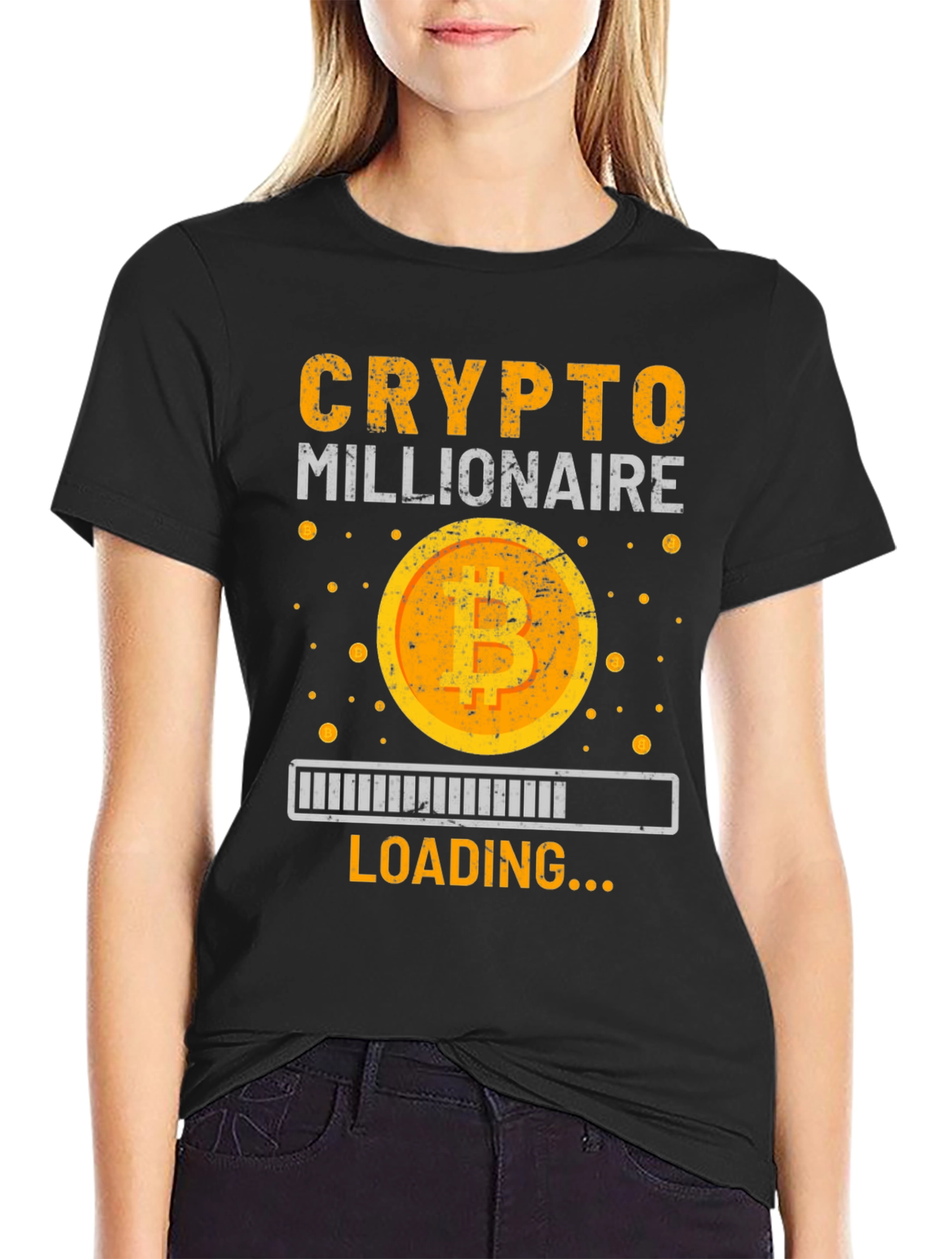 Crypto Millionaire Loading Graphic T-Shirt