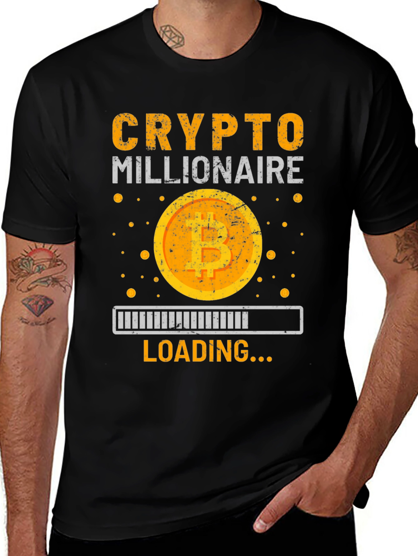 Crypto Millionaire Loading Graphic T-Shirt