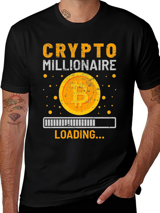 Crypto Millionaire Loading Graphic T-Shirt