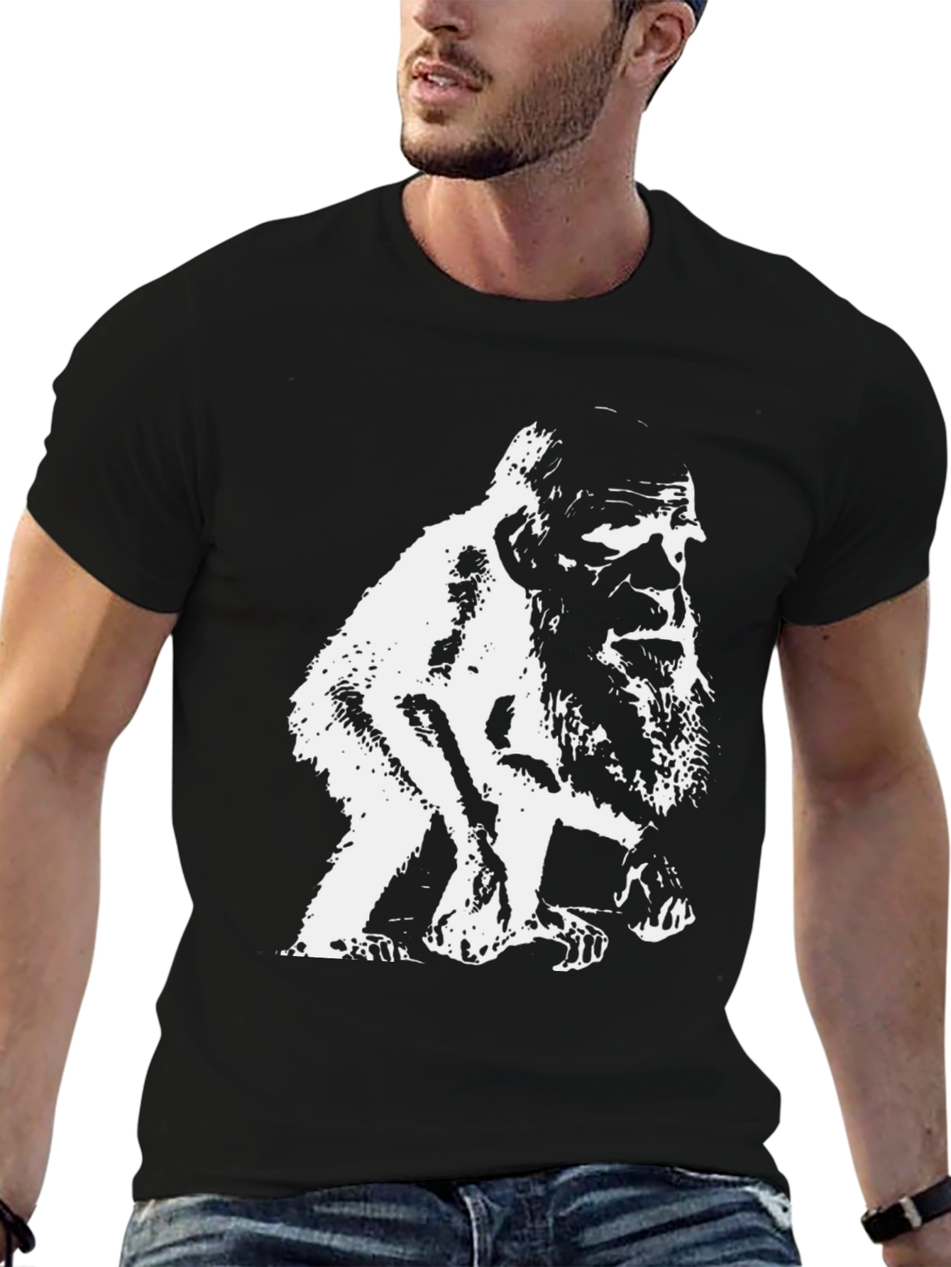Sasquatch Graphic Tee - Black Cotton T-Shirt