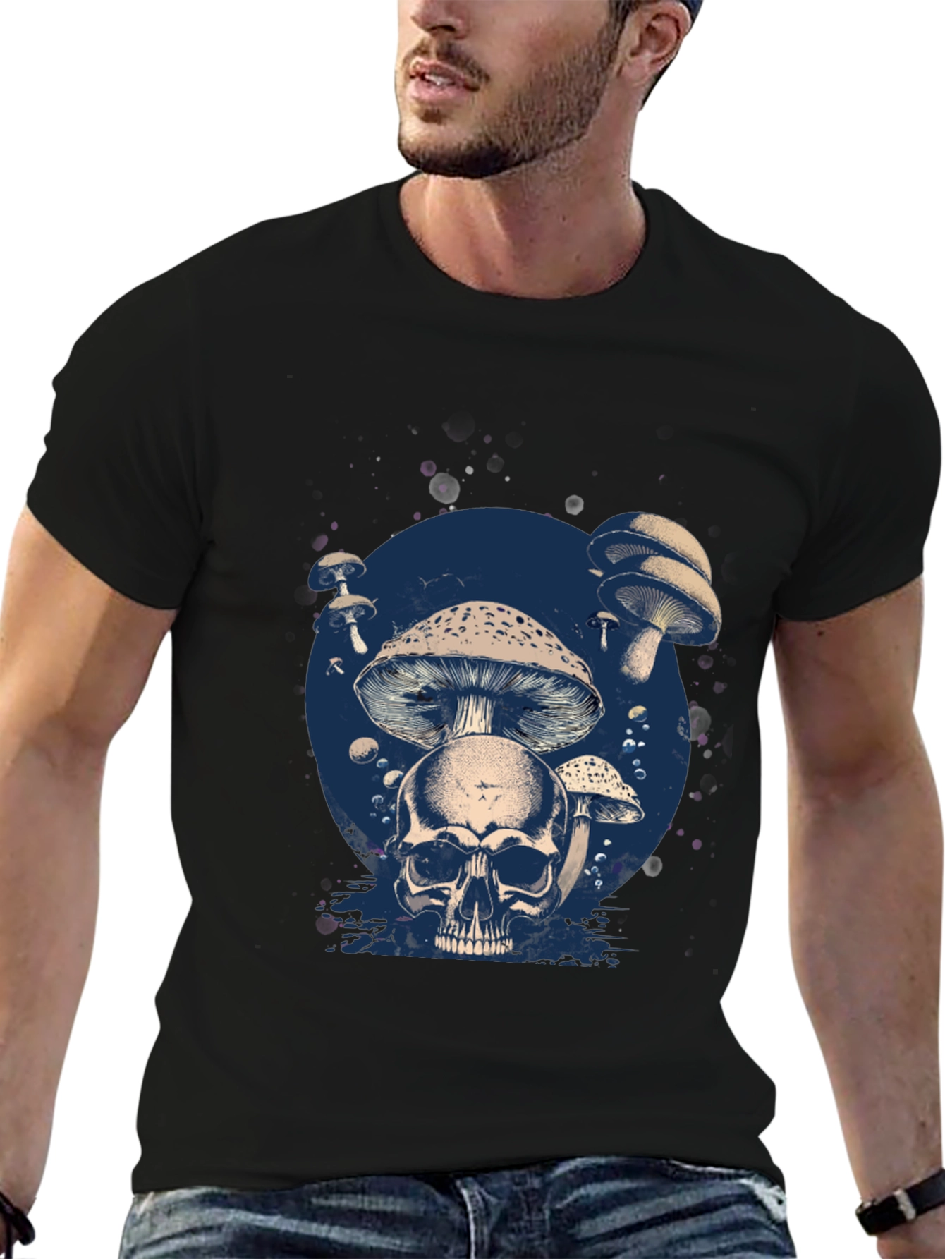 Skull & Mushroom Graphic Tee