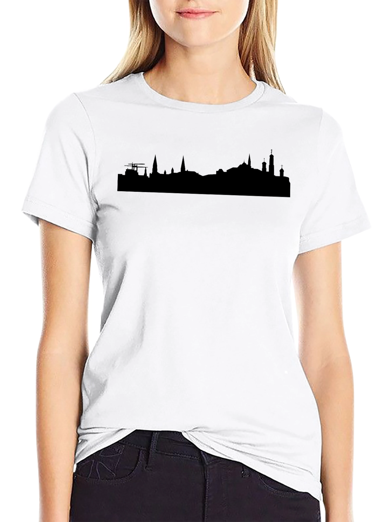 Cityscape Silhouette T-Shirt - Mens Black Tee