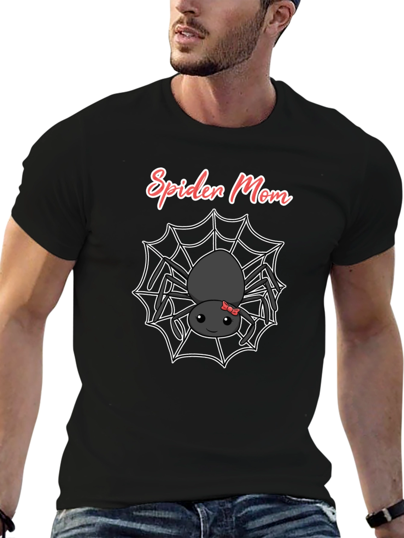 Spider Mom Graphic T-Shirt - Cute Halloween Tee