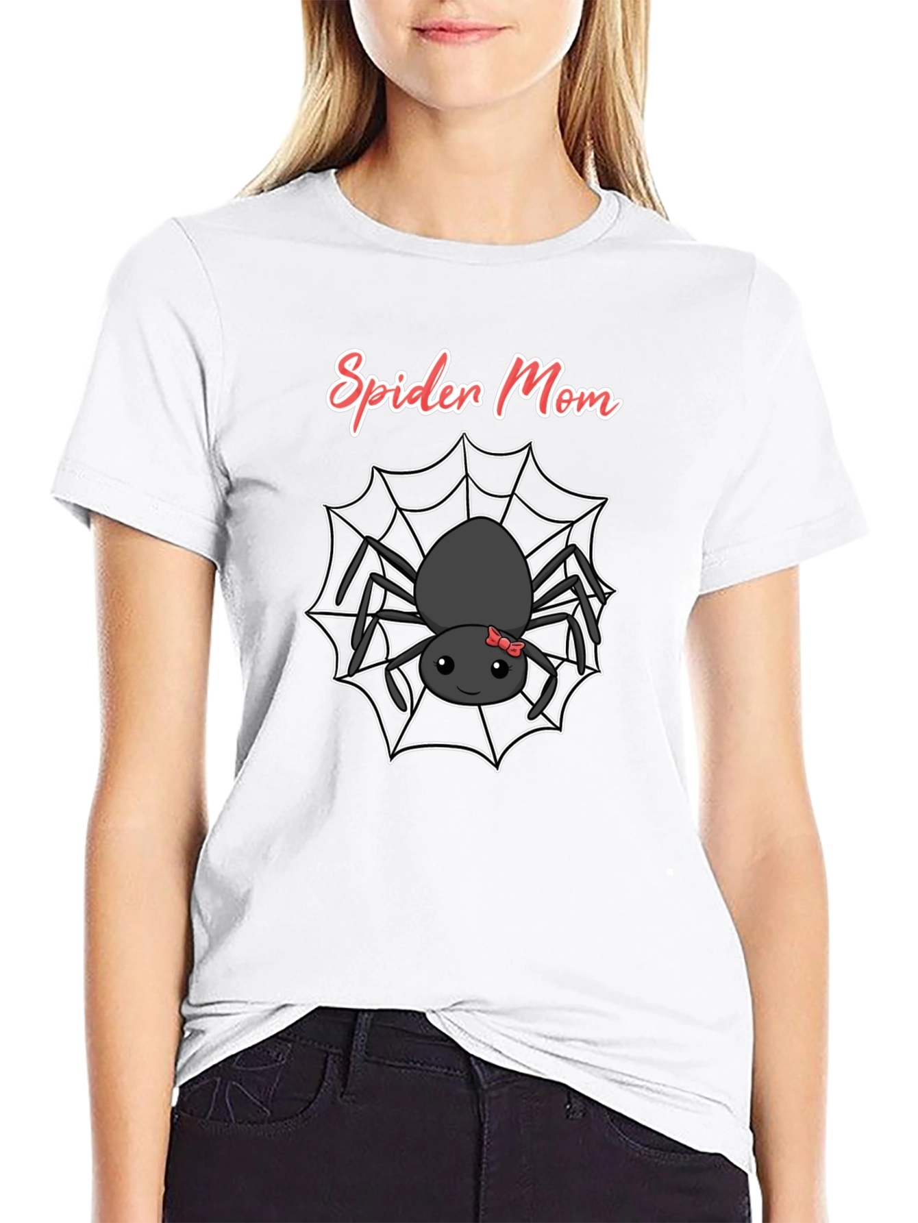 Spider Mom Graphic T-Shirt - Cute Halloween Tee