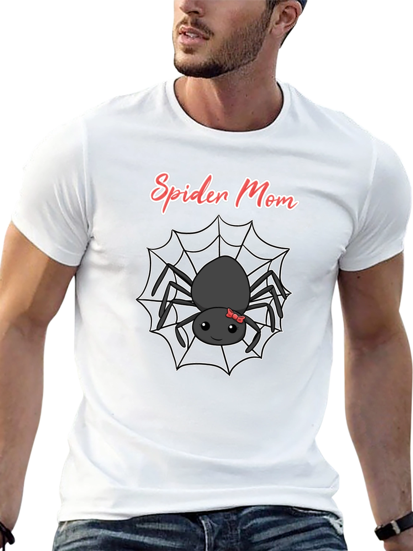 Spider Mom Graphic T-Shirt - Cute Halloween Tee