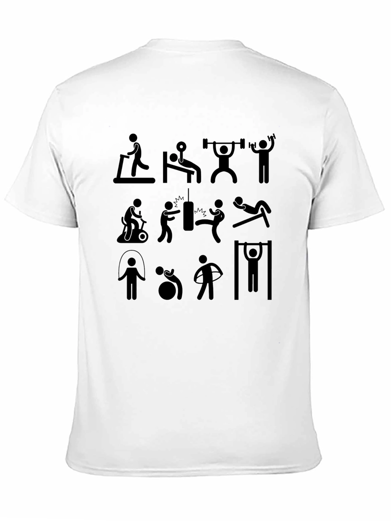 Workout Stick Figure Graphic T-Shirt