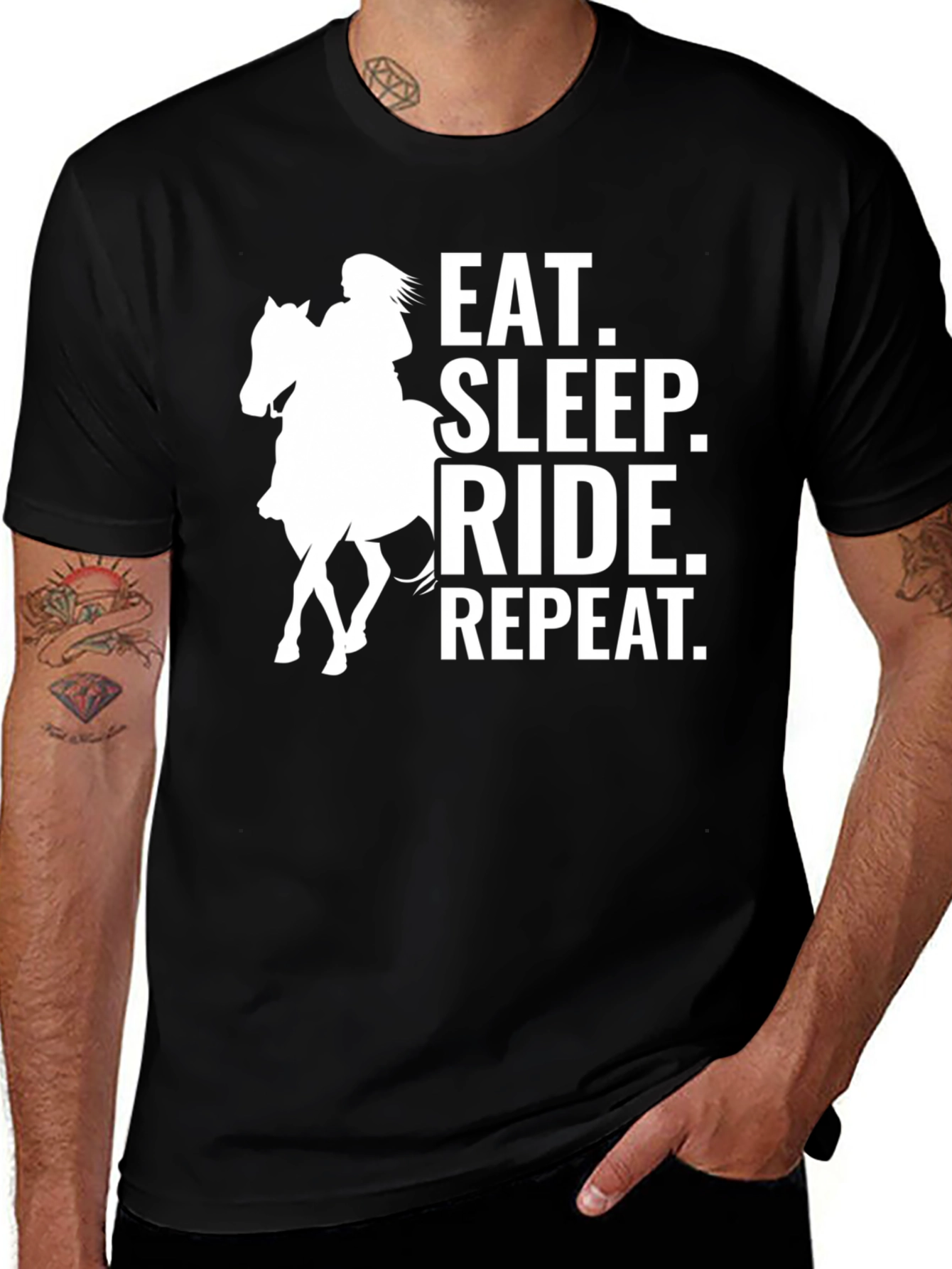Eat Sleep Ride Repeat Graphic T-Shirt