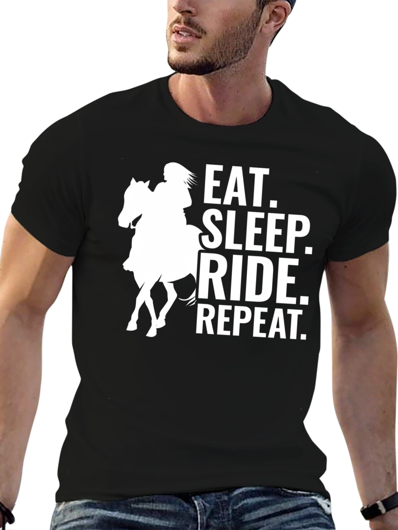 Eat Sleep Ride Repeat Graphic T-Shirt