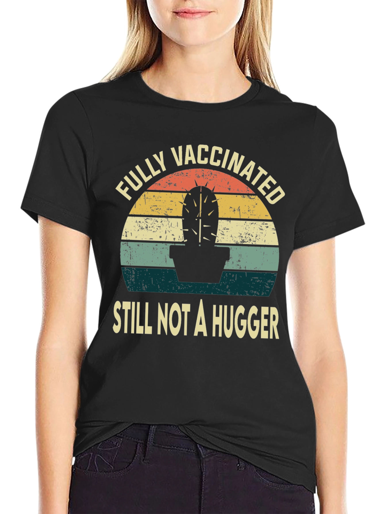 Fully Vaccinated Cactus Graphic Tee