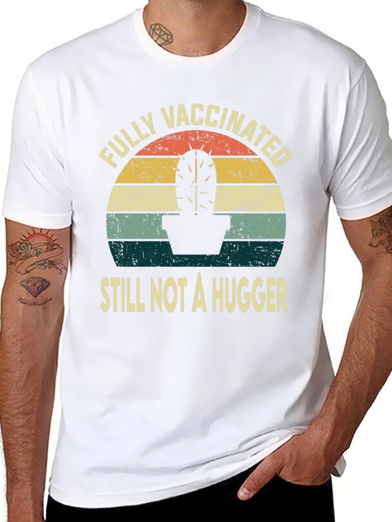 Fully Vaccinated Cactus Graphic Tee