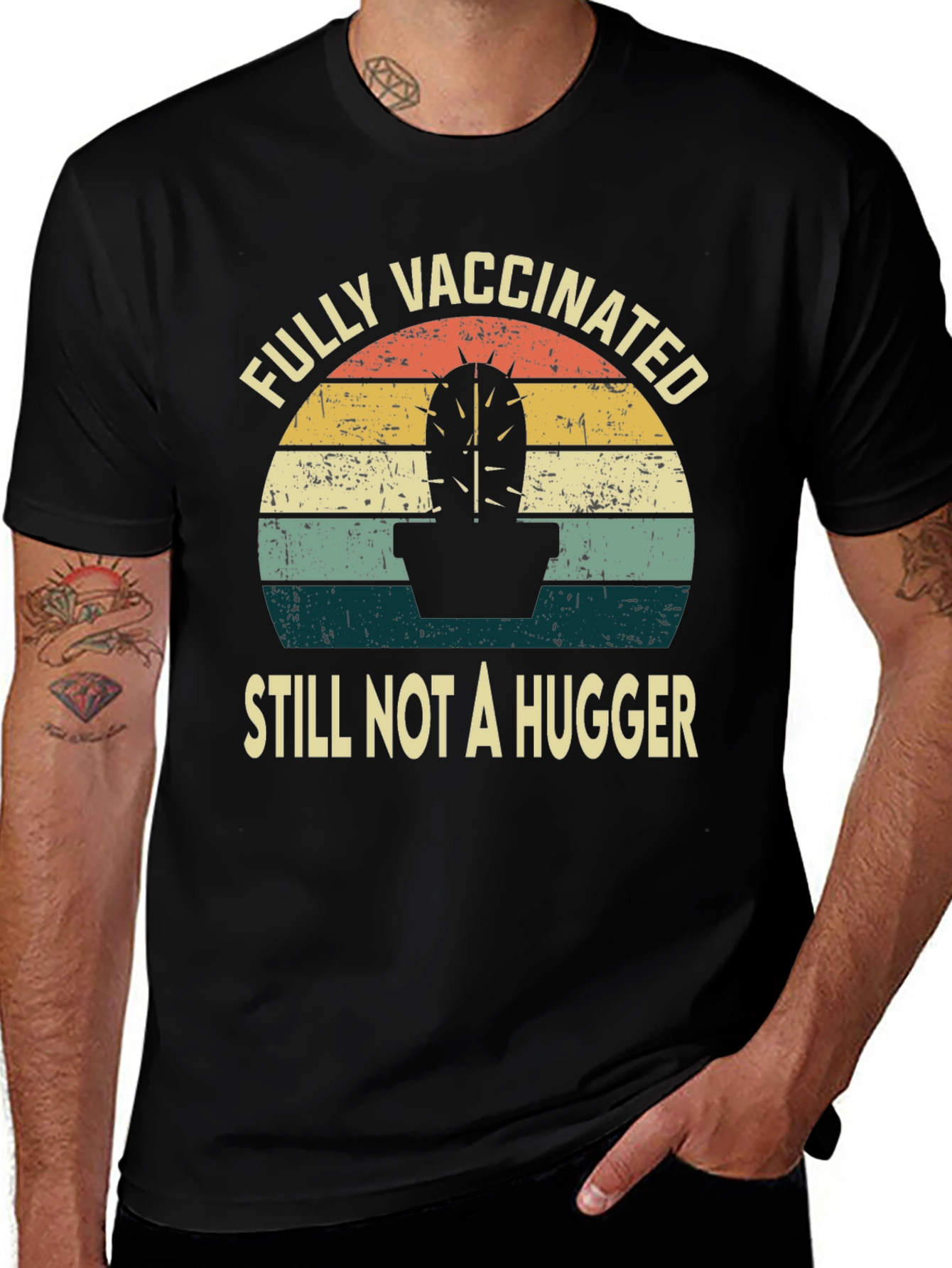 Fully Vaccinated Cactus Graphic Tee