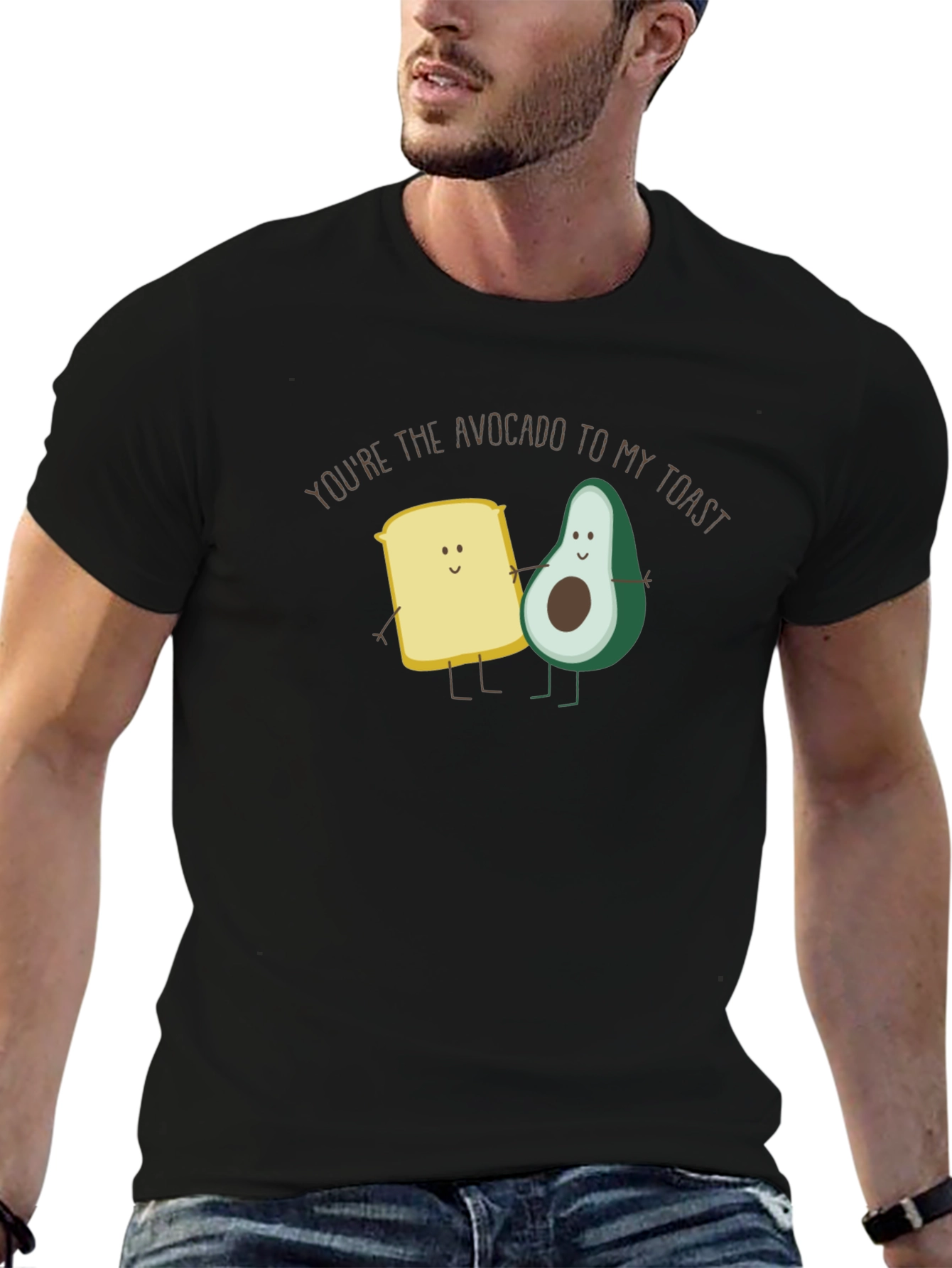 Avocado Toast Funny Graphic Tee - Black