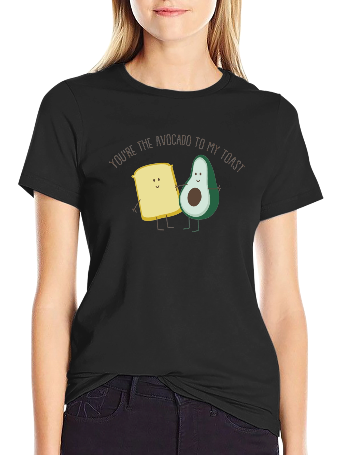 Avocado Toast Funny Graphic Tee - Black