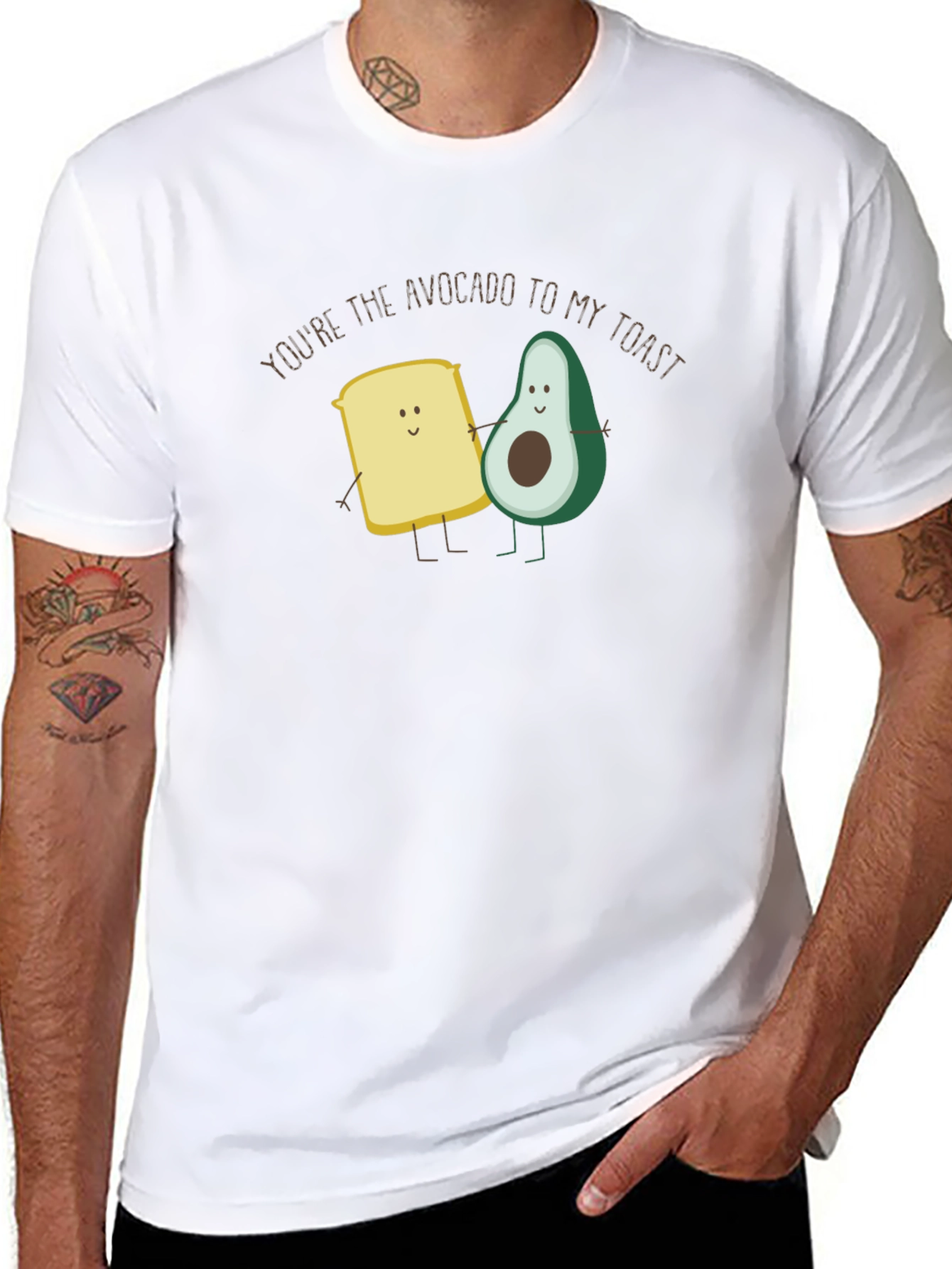 Avocado Toast Funny Graphic Tee - Black