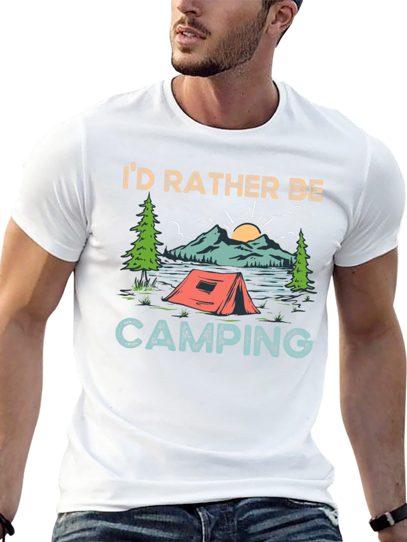 Id Rather Be Camping Graphic Tee