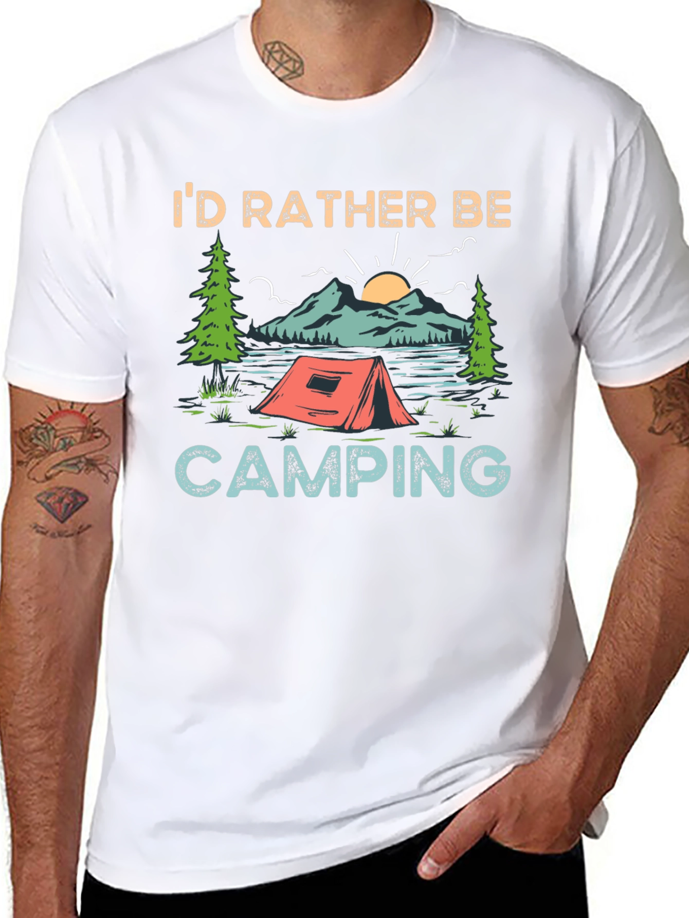 Id Rather Be Camping Graphic Tee