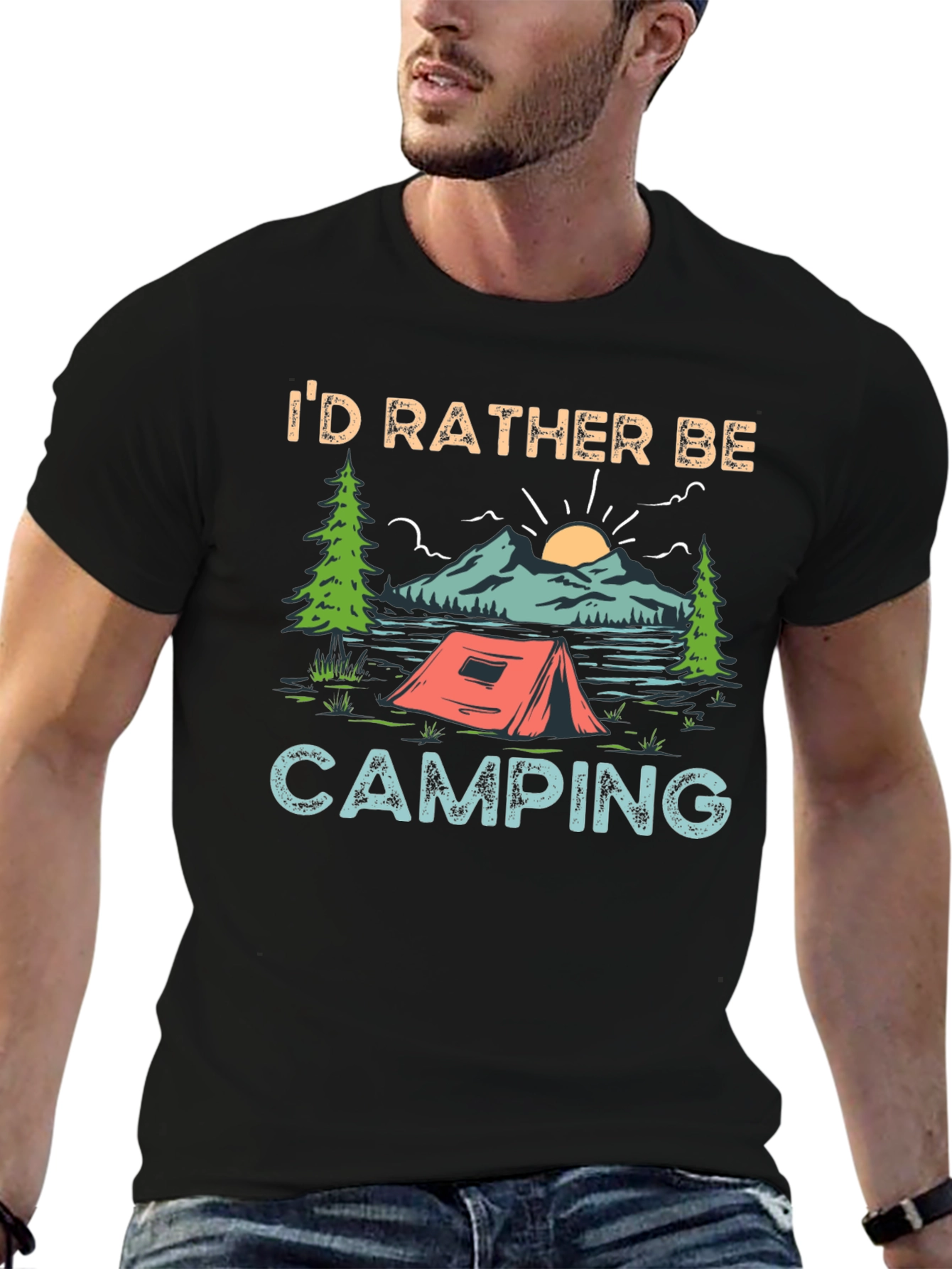 Id Rather Be Camping Graphic Tee