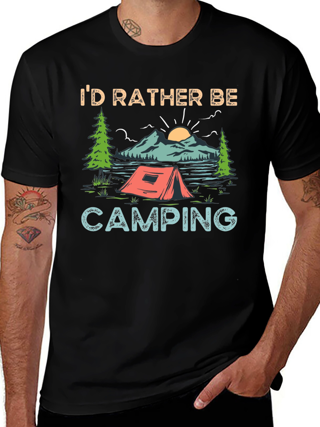 Id Rather Be Camping Graphic Tee