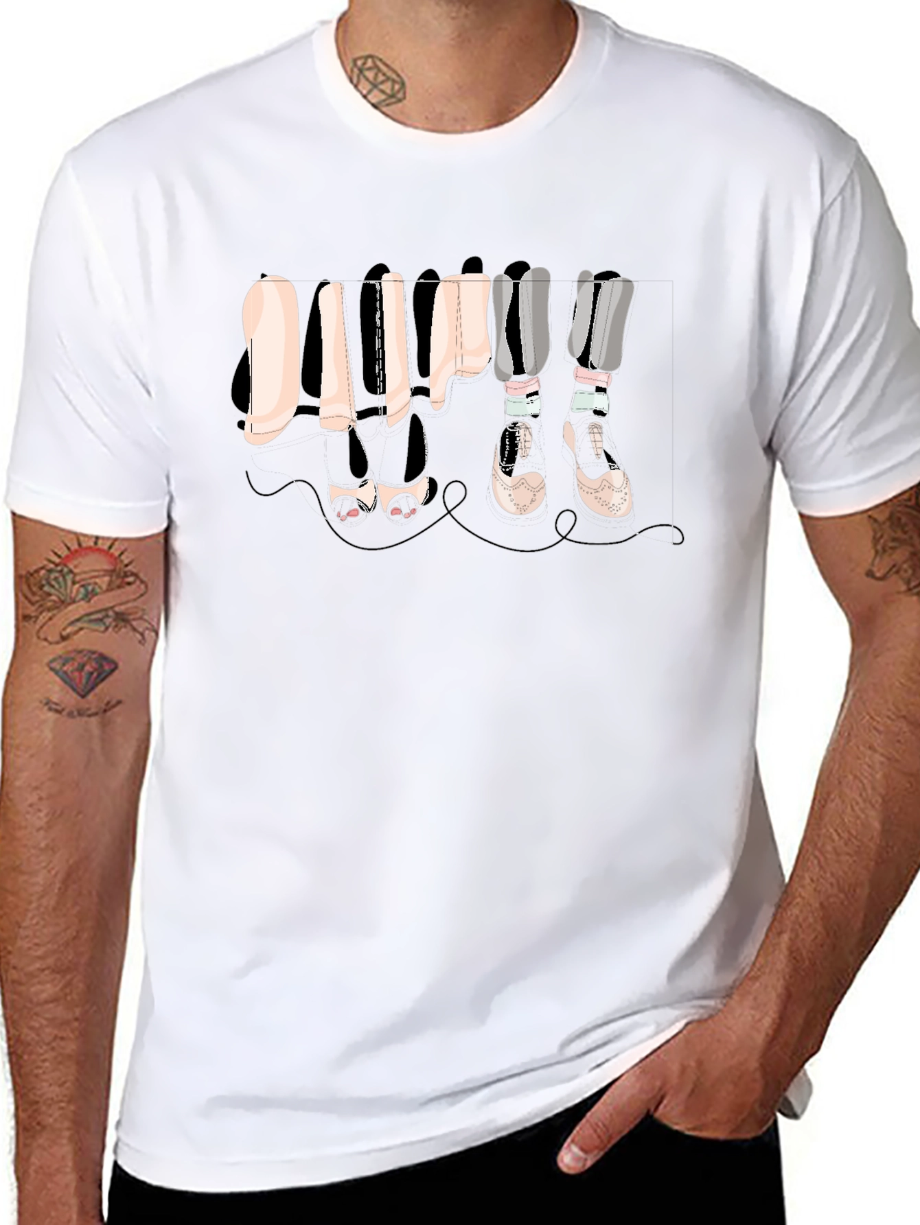Funky Legs Graphic T-Shirt