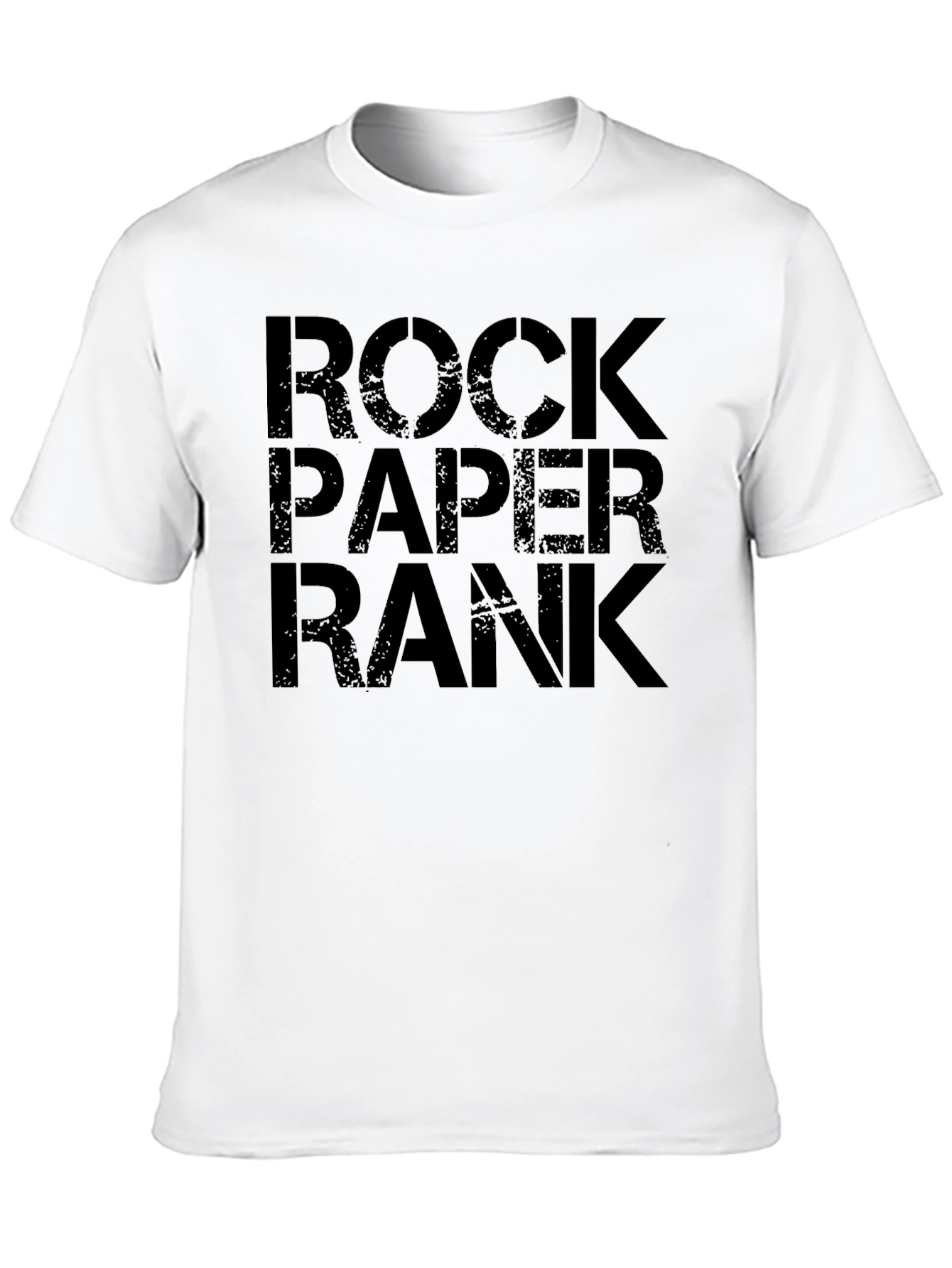 Rock Paper Rank Black Graphic Tee