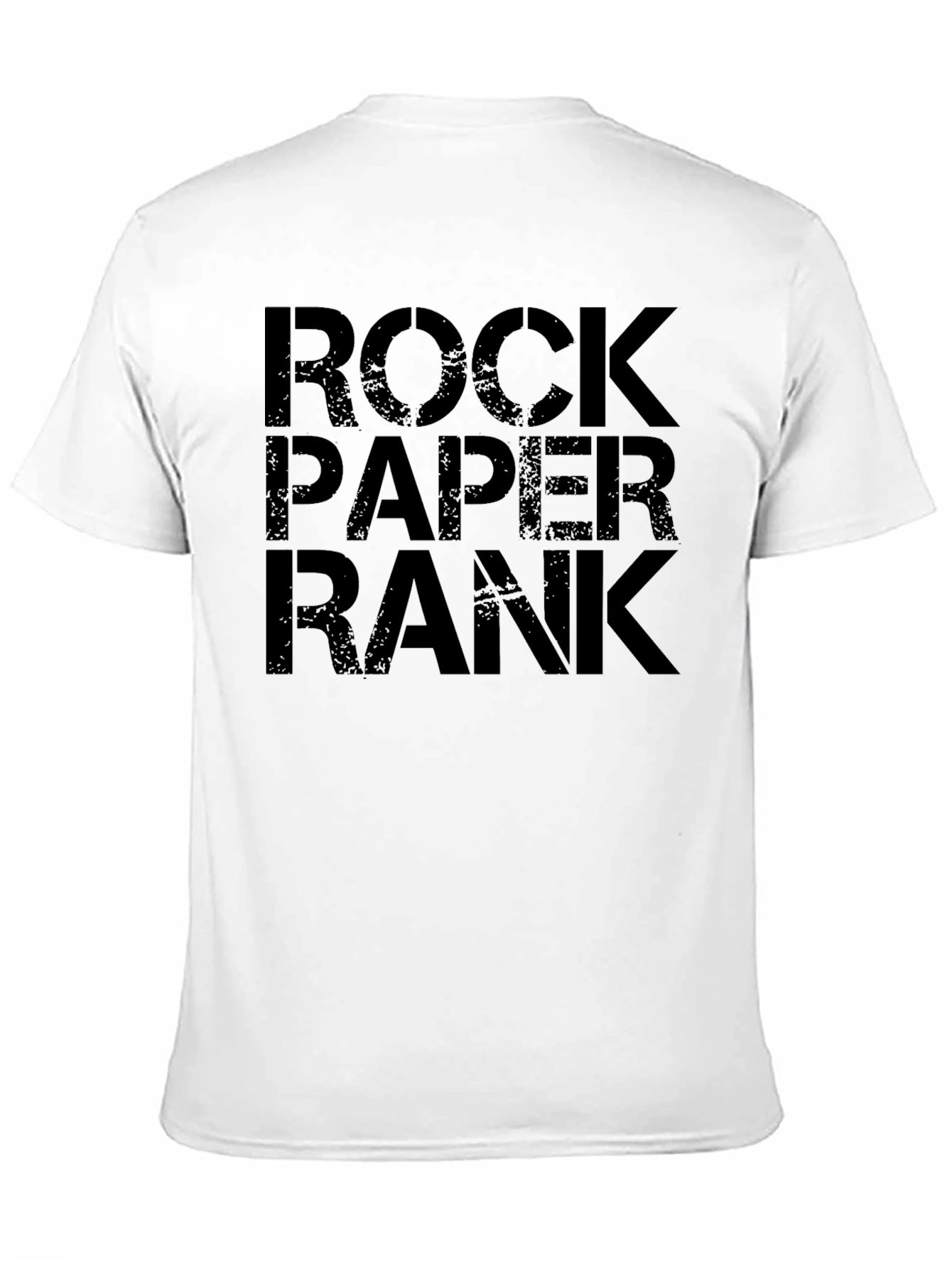 Rock Paper Rank Black Graphic Tee