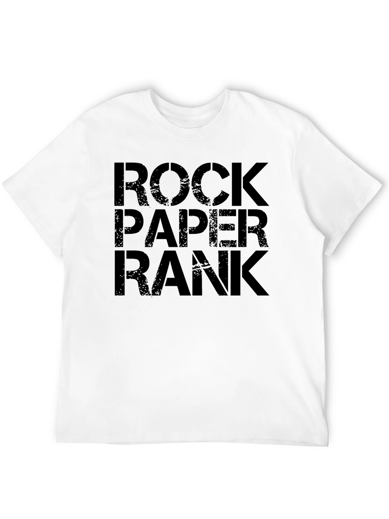 Rock Paper Rank Black Graphic Tee