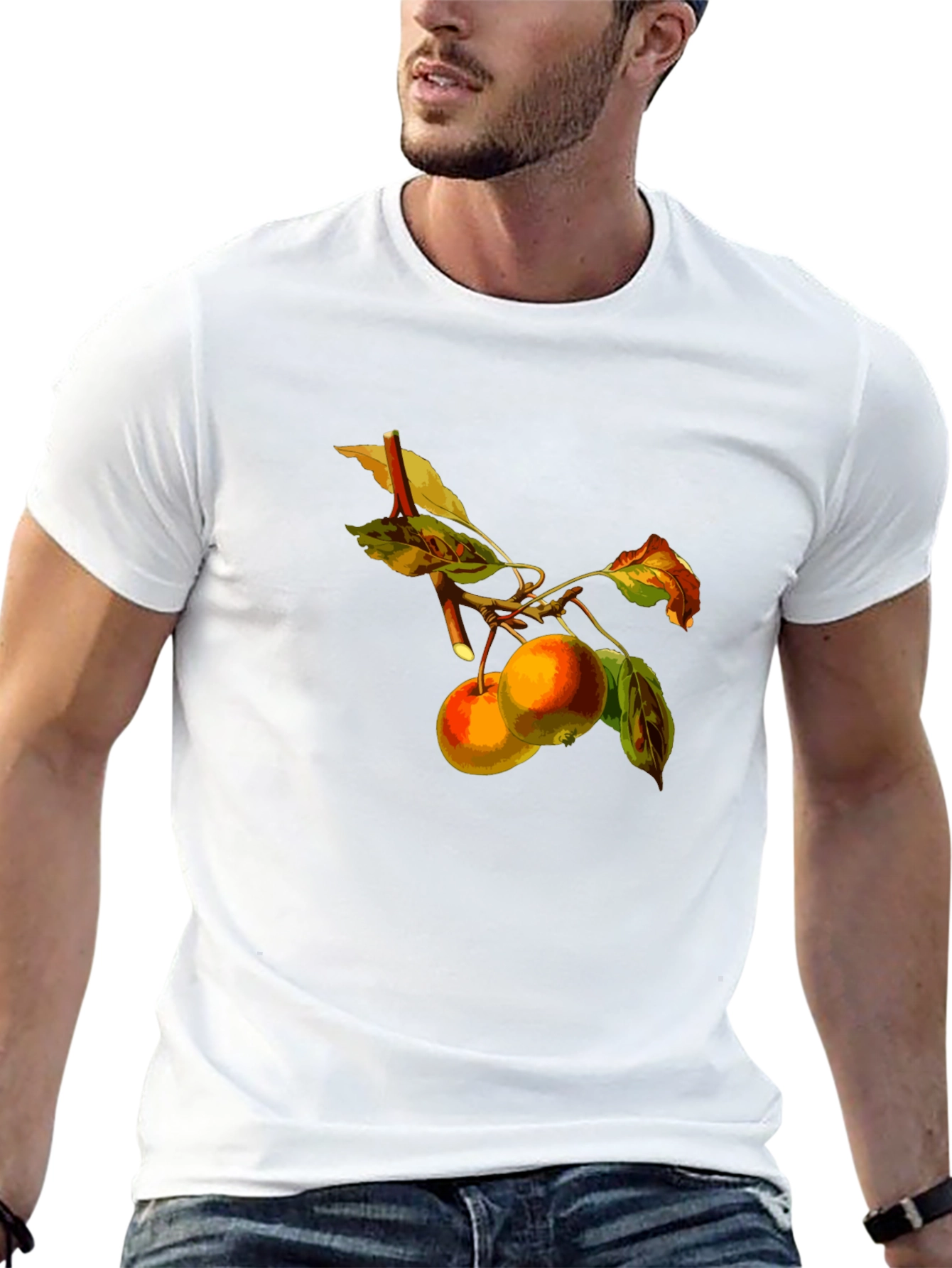 Apples on Branch Black T-Shirt