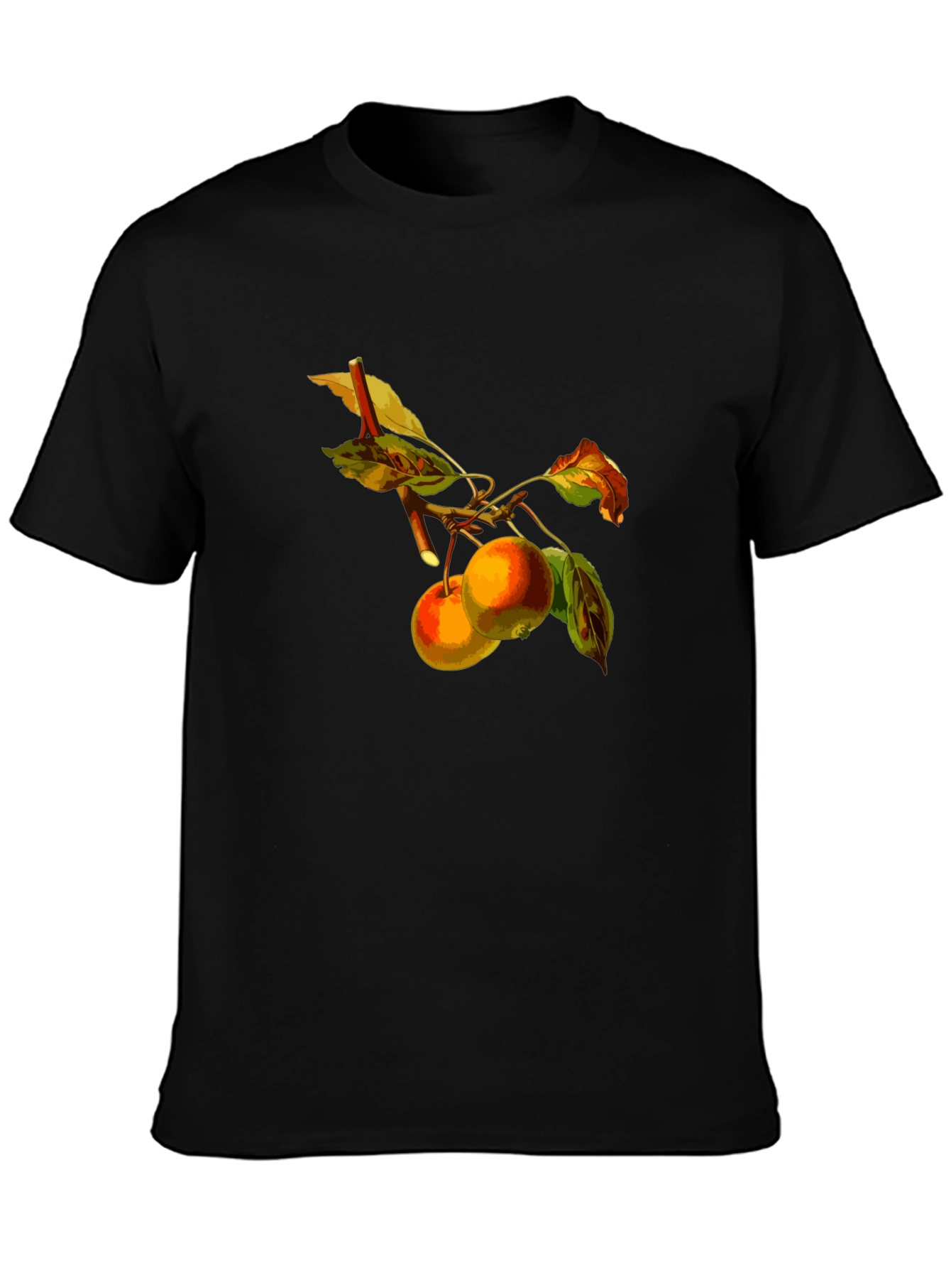 Apples on Branch Black T-Shirt